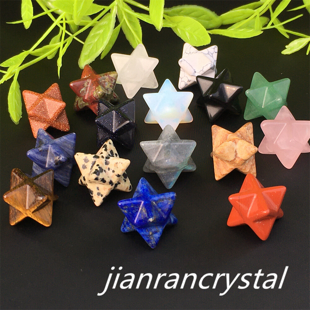 10pcs Mix Natural quartz crystal Merkaba Star carved mini crystal Skull Healing