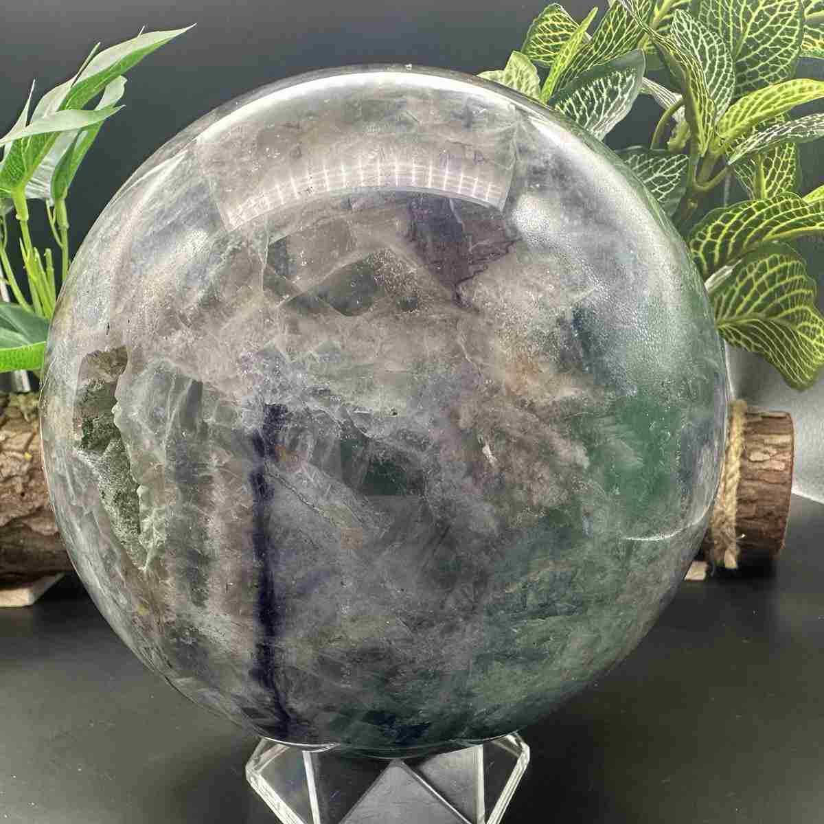 4730g Natural Fluorite Quartz Sphere Crystal Energy Ball Reiki Healing Gem