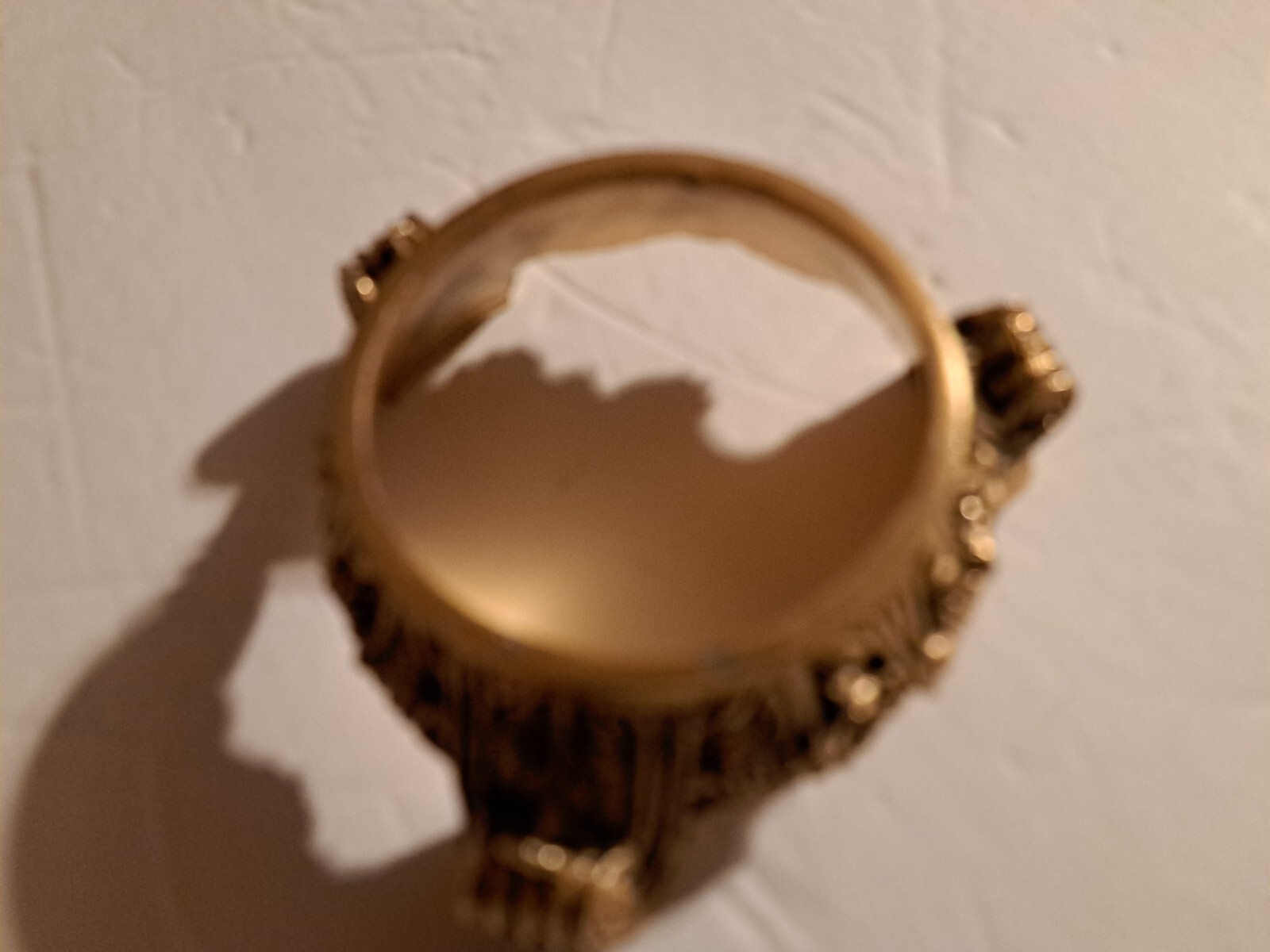Round Sphere & Egg Display Stand 3 leg Gold Plate 1 7/8 3″ hole