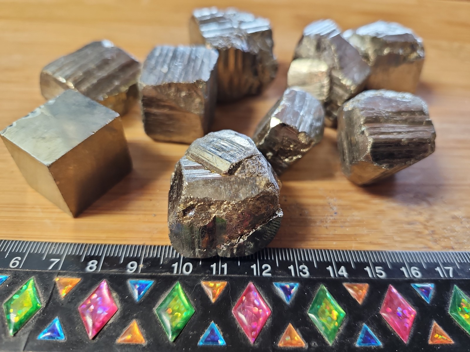 Pyrite Cubes Lot Of 9 Free Shipping 557g