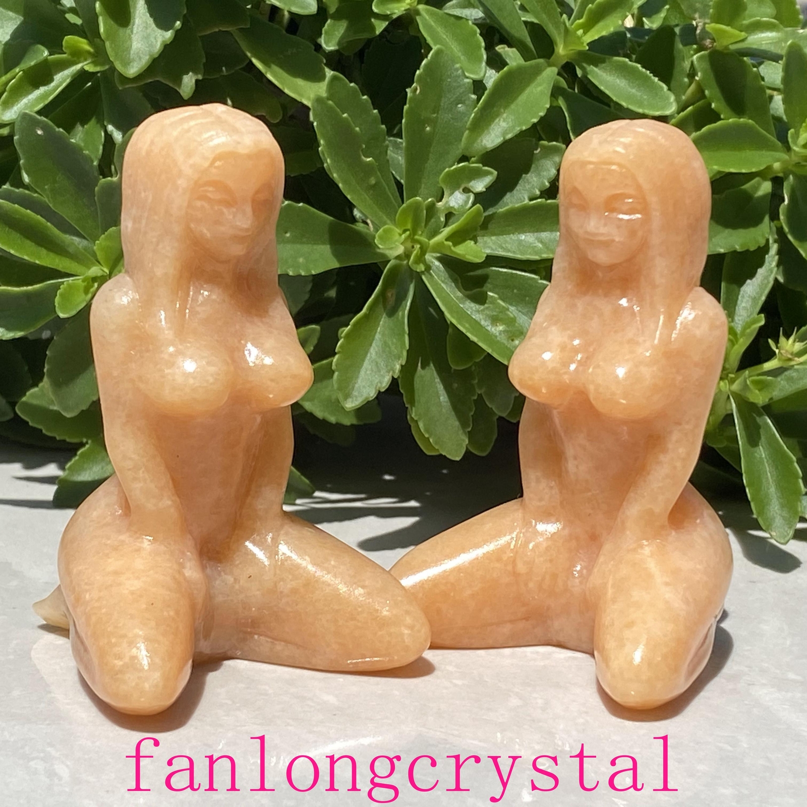 3″ Natural Sunstone Women Naked Quartz Crystal Skull Carved Goddess Reiki 1pc