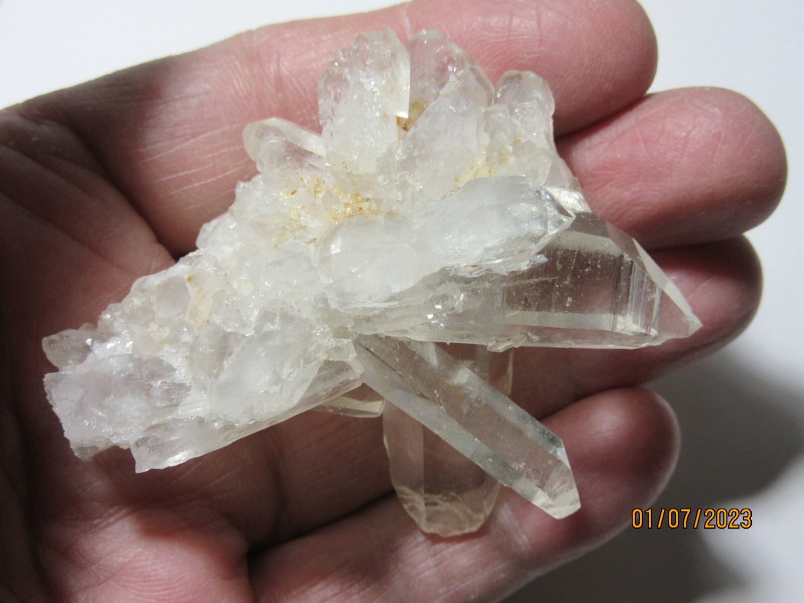 Arkansas Natural Quartz Crystal 2 3/8″ Cluster Collectible Reiki MIAQC-1