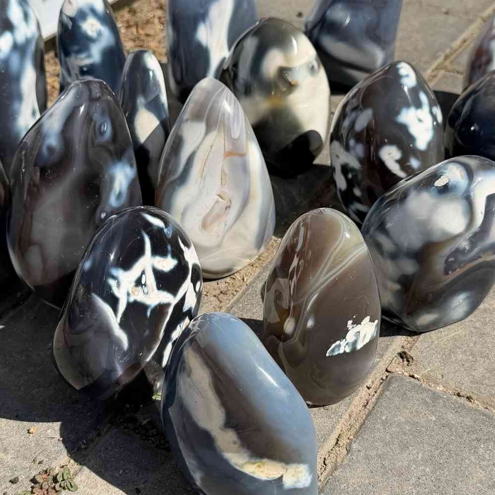22LB Rare Natural Orca Agate Quartz Crystal Mineral Specimen Reiki Healing