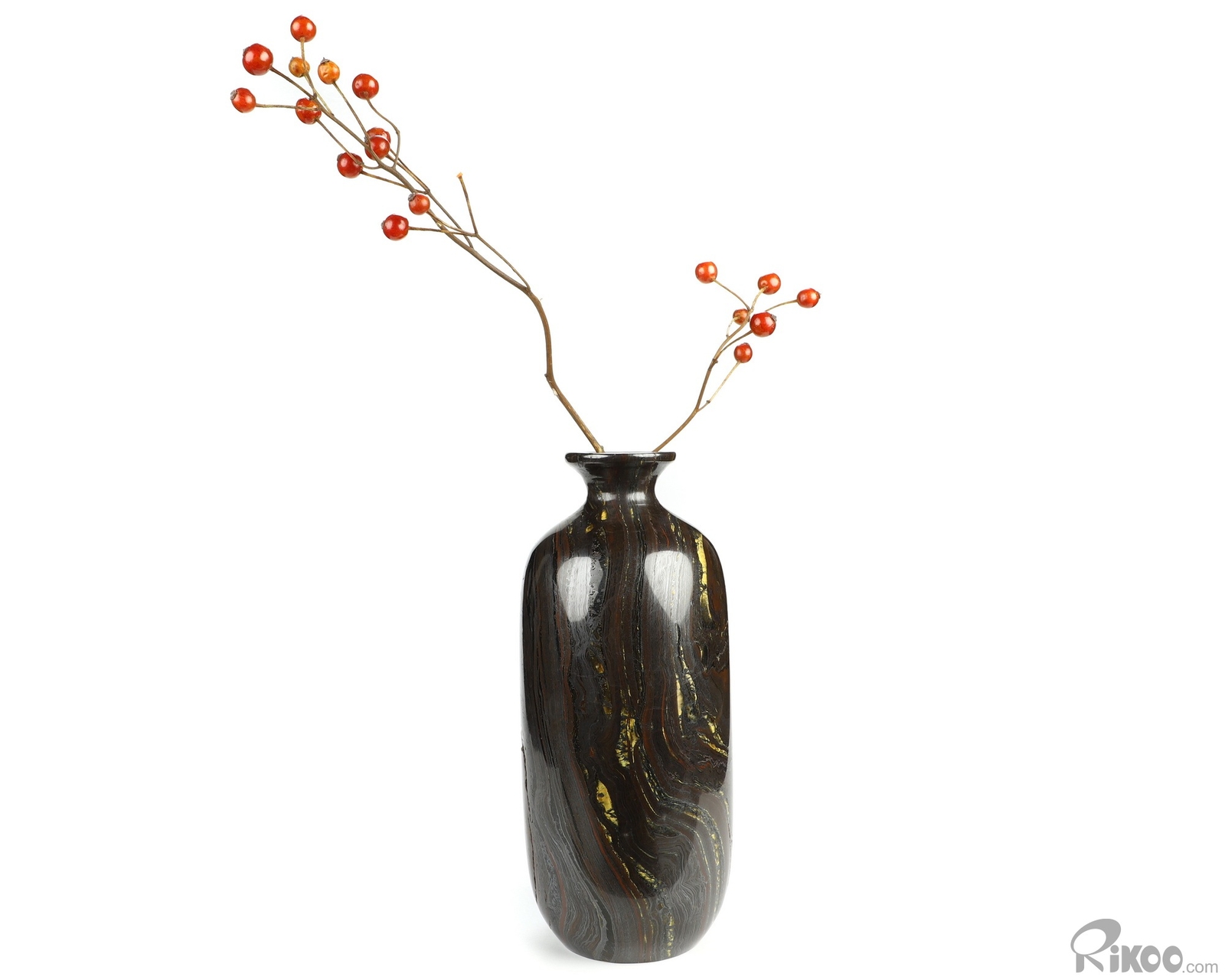 6.7″ Colorful Tiger Iron Eye Hand Carved Crystal Vase Sculpture, Crystal Healing