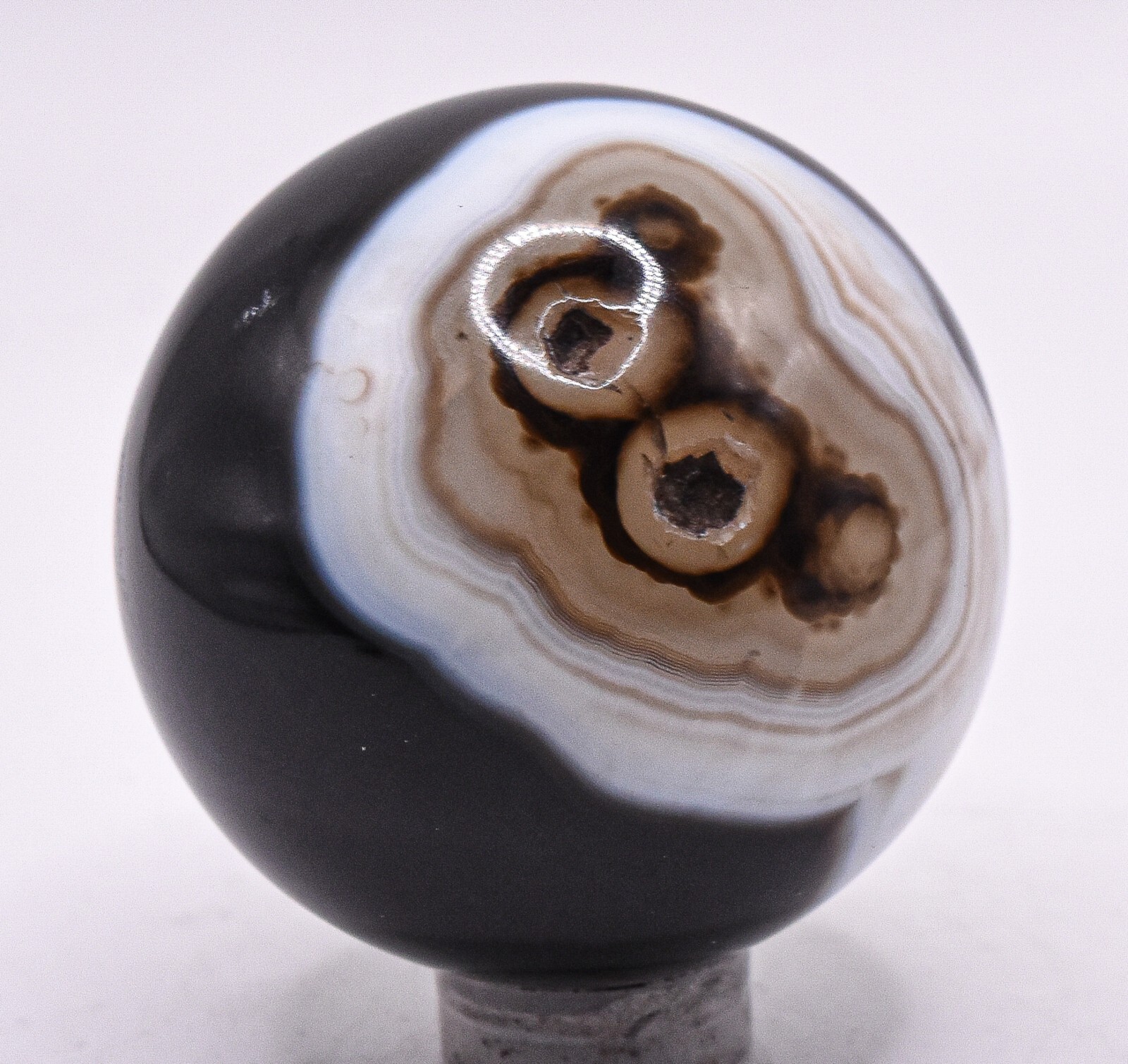 45mm Multicolor Agate Sphere Polished Chalcedony Gemstone Crystal Mineral India