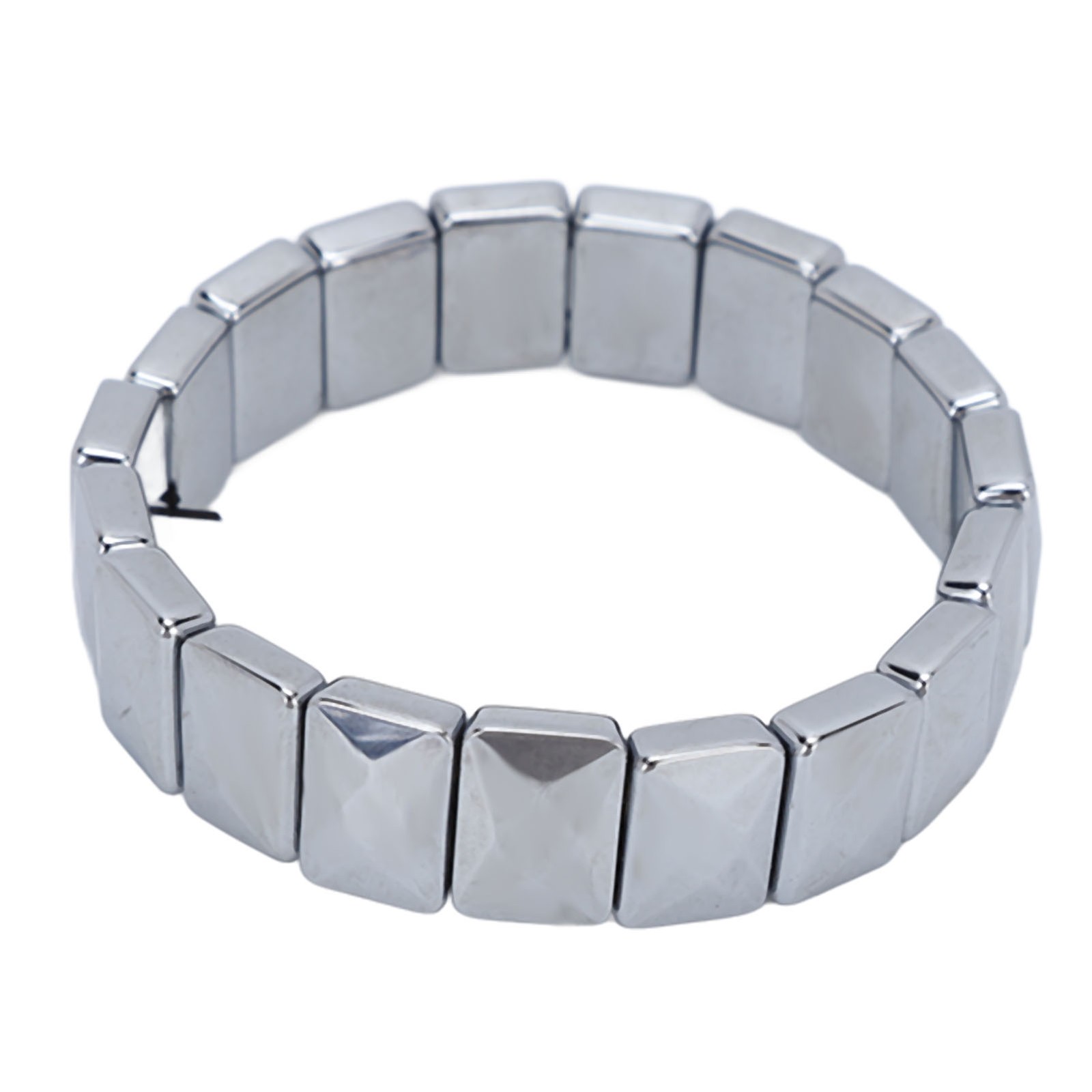 Terahertz Stone Bracelet Faceted Rectangle Pain Relief Bracelet For