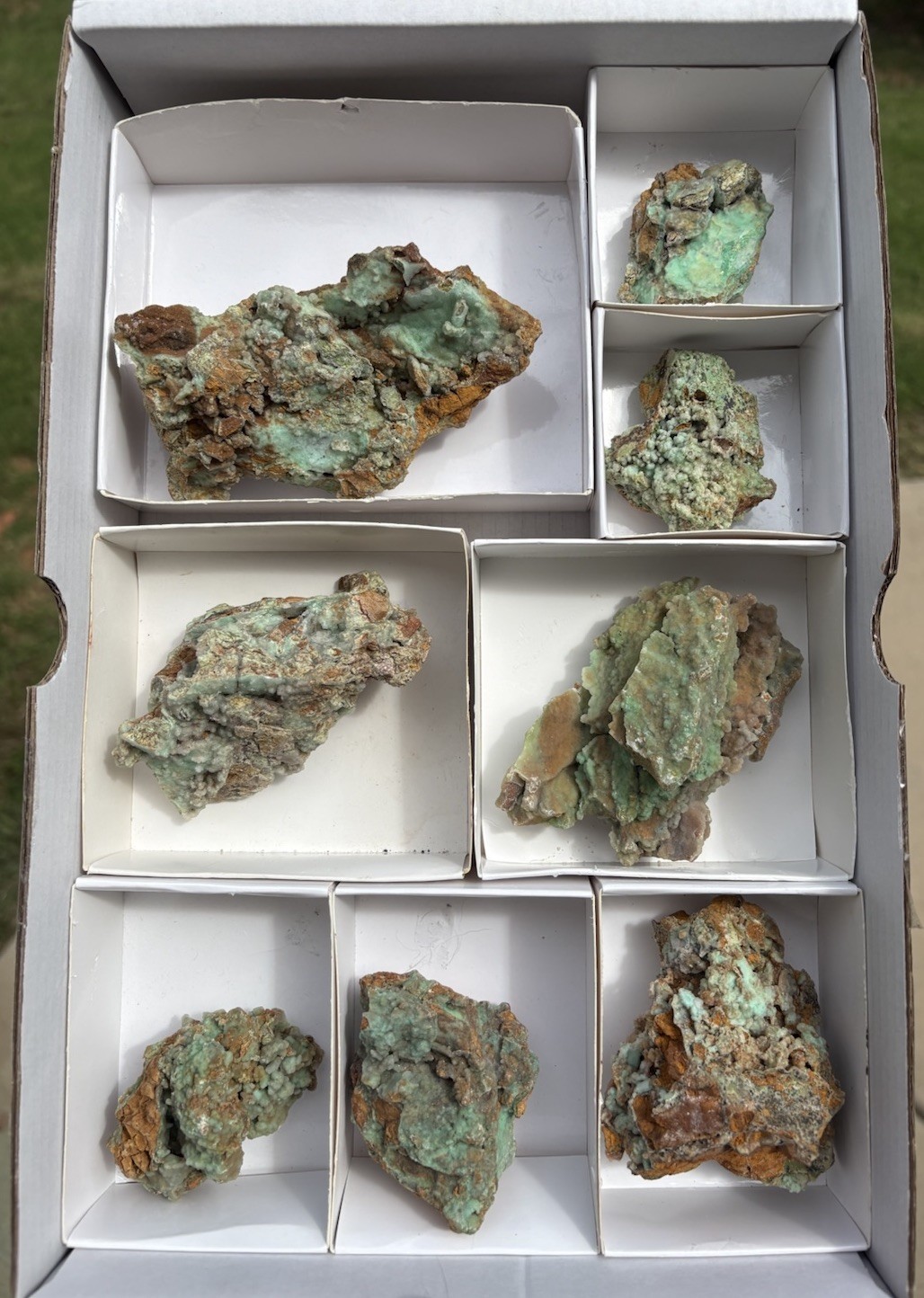 Lot Of 8 Natural Garnierite Mineral Nickel Ore Specimen