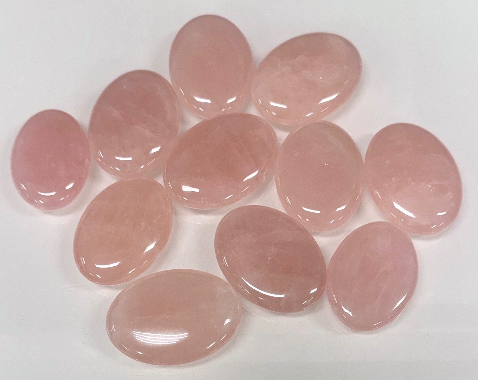 Wholesale Lot 1 Lb Natural Rose Quartz Palm Stones Crystal Healing