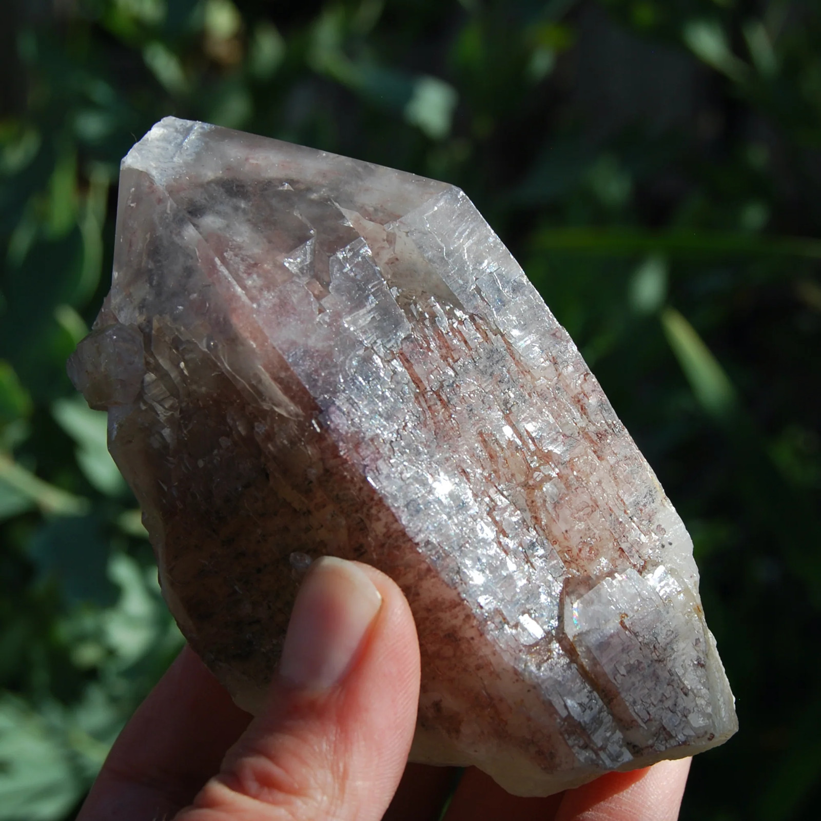 4.25in 1lb XL Hematoid Quartz Crystal Cathedral Point, Record Keepers, Raw Red H