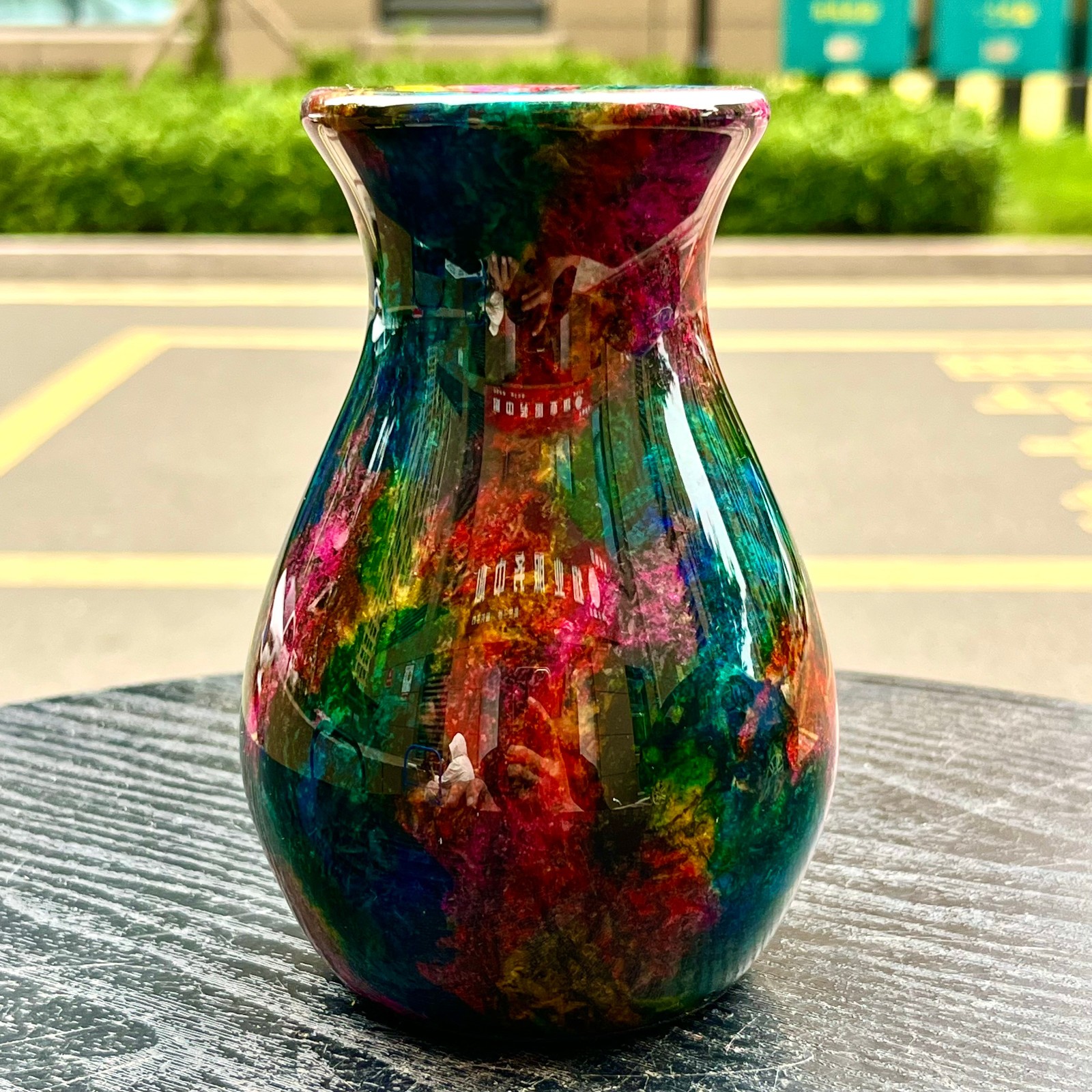 1.06LB Natural “Seven Colors Jade” vase specimen -Taiwan China