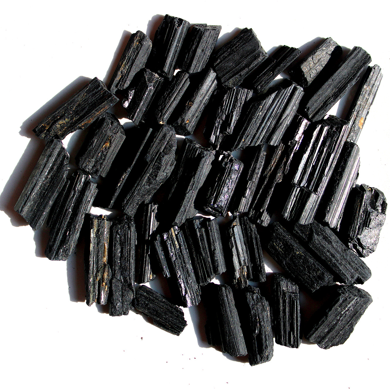 10 Pcs Natural Black Tourmaline Raw Crystal Points Healing Mineral Specimen