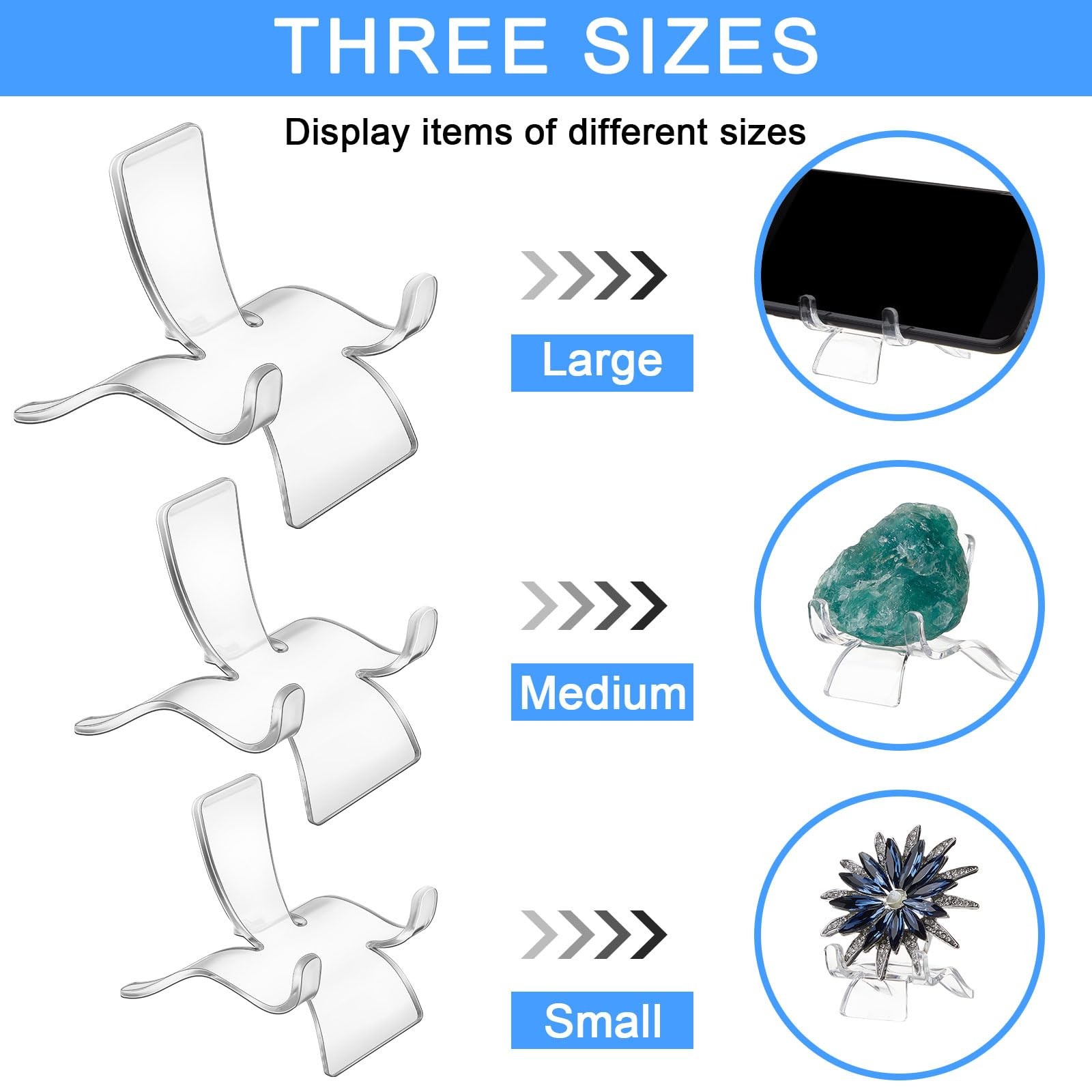 Rock Display Stand 3 Sizes Crystal Stands for Display Sphere Acrylic Crystal …