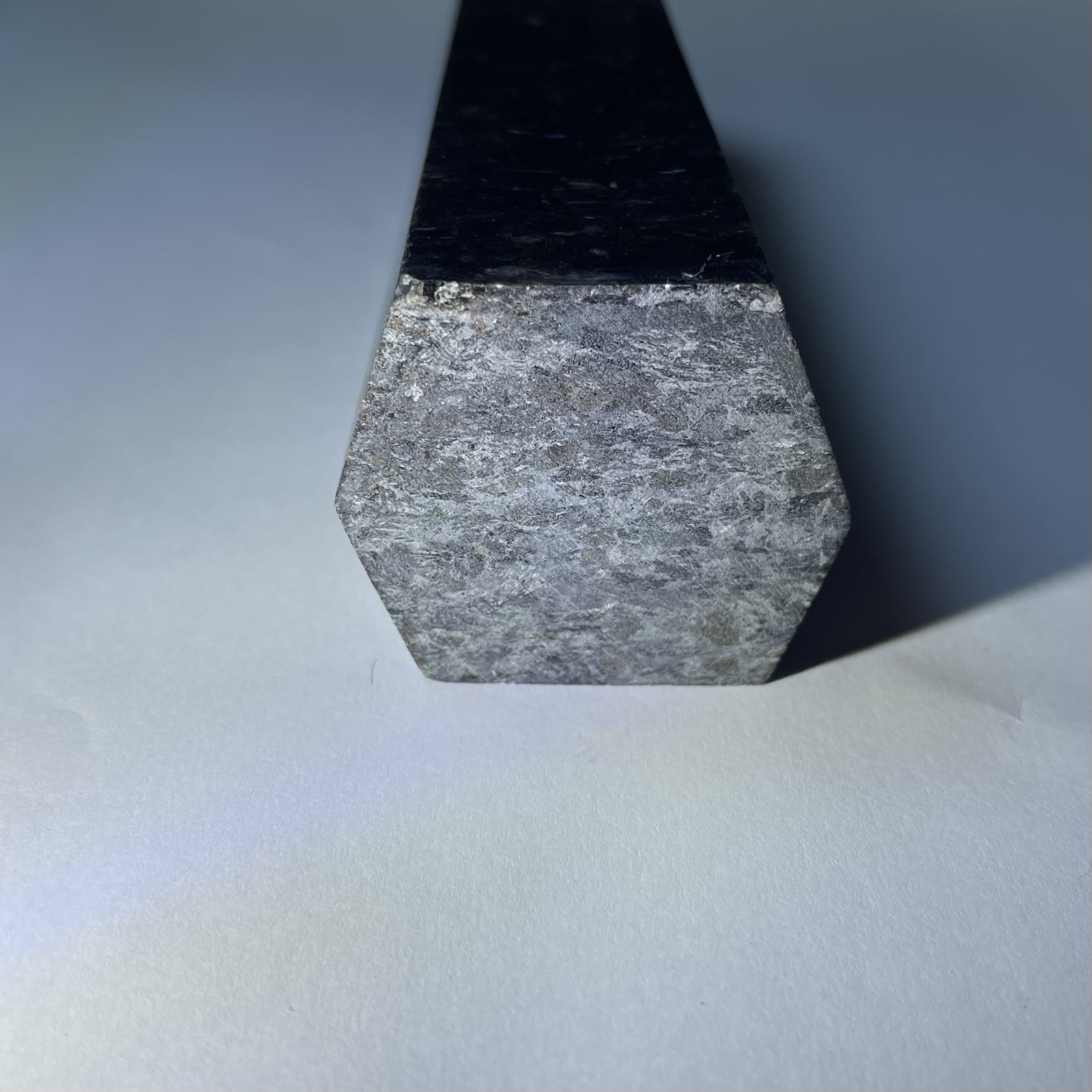 Large Arfvedsonite Crystal Obelisk 7 Inch Flashy Silver Blue Healing Stone Tower