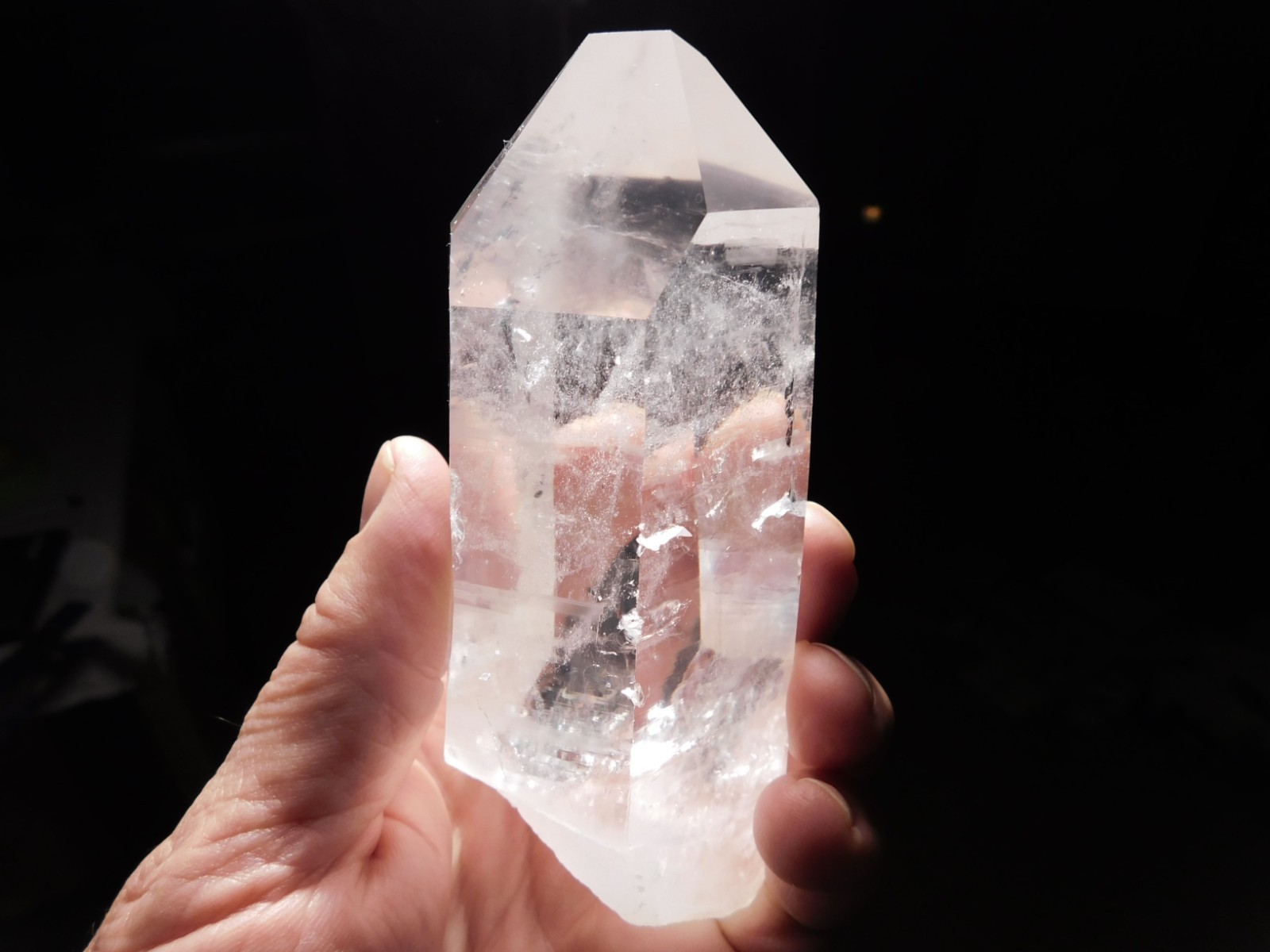 LARGER! SUPER Translucent LEMURIAN Quartz Crystal From Brazil 417gr