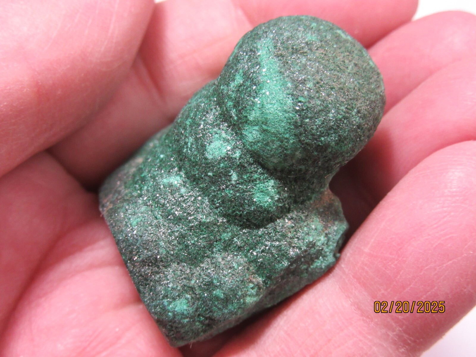 Green Malachite Mineral Nodule Zaire Africa 1 5/8″ Collectible GMNCZA-15s