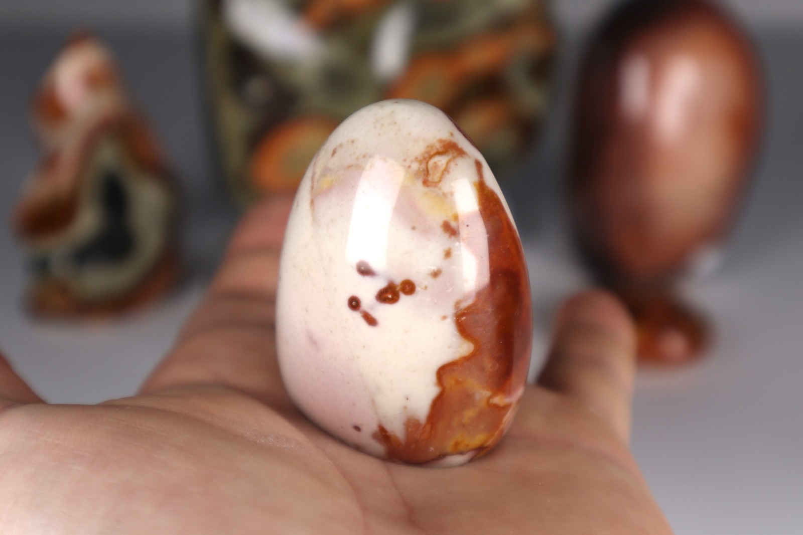 3.3kg POLYCHROME JASPER Freeforms Flames Palm Stones Crystal Collection bundle