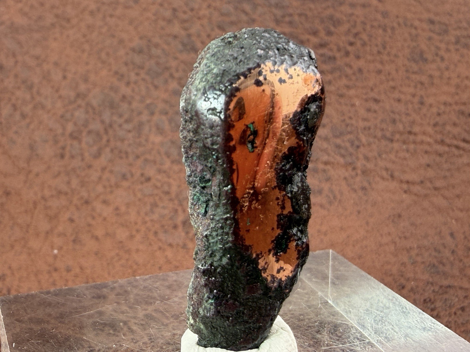 Natural Oxidized Green Glacial Float Copper with Buffed Finish, Michigan 24.9g