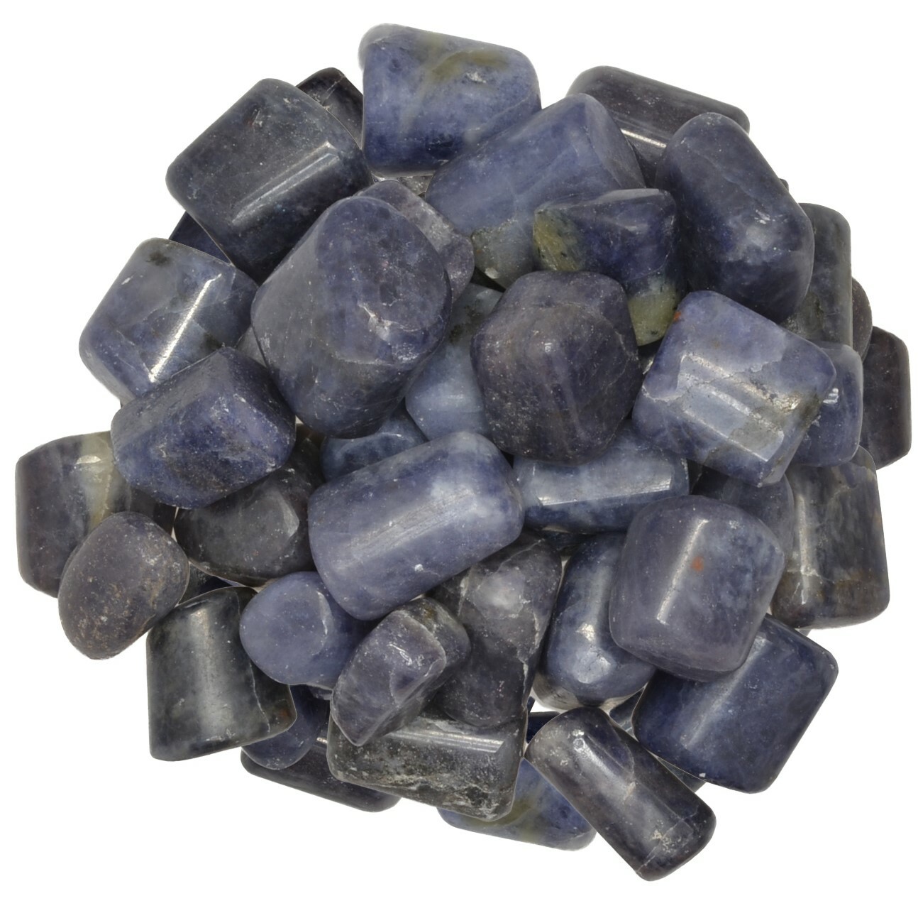 1/8 lb Top Grade Hand Polished Iolite Stones from India – Avg 0.75″ to 1.25″