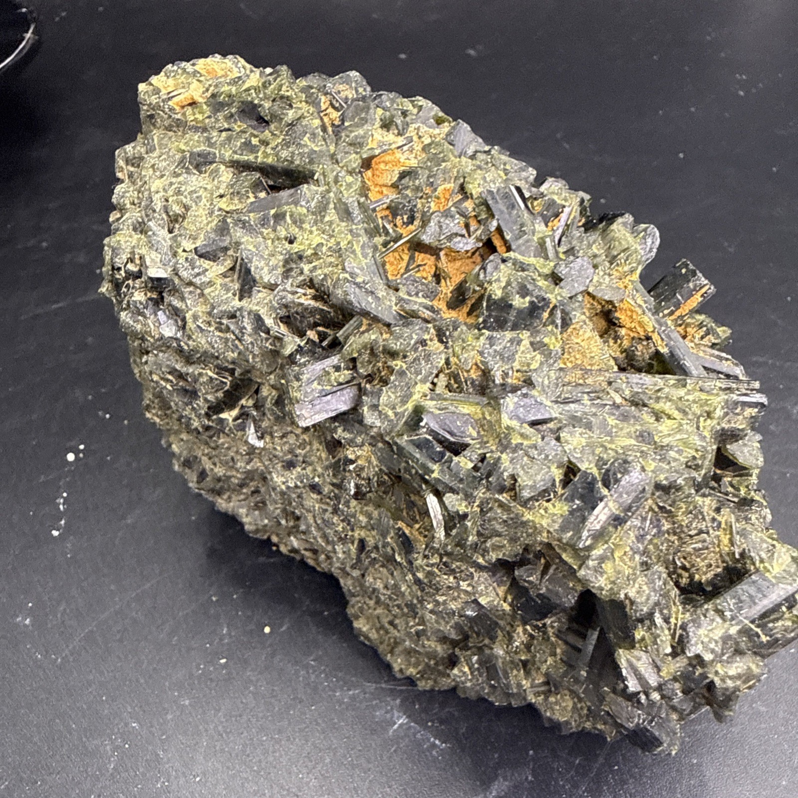 2 Lb Large Natural Epidote On Matrix From Pakistan. A+ Specimen,Minerals,Gems.