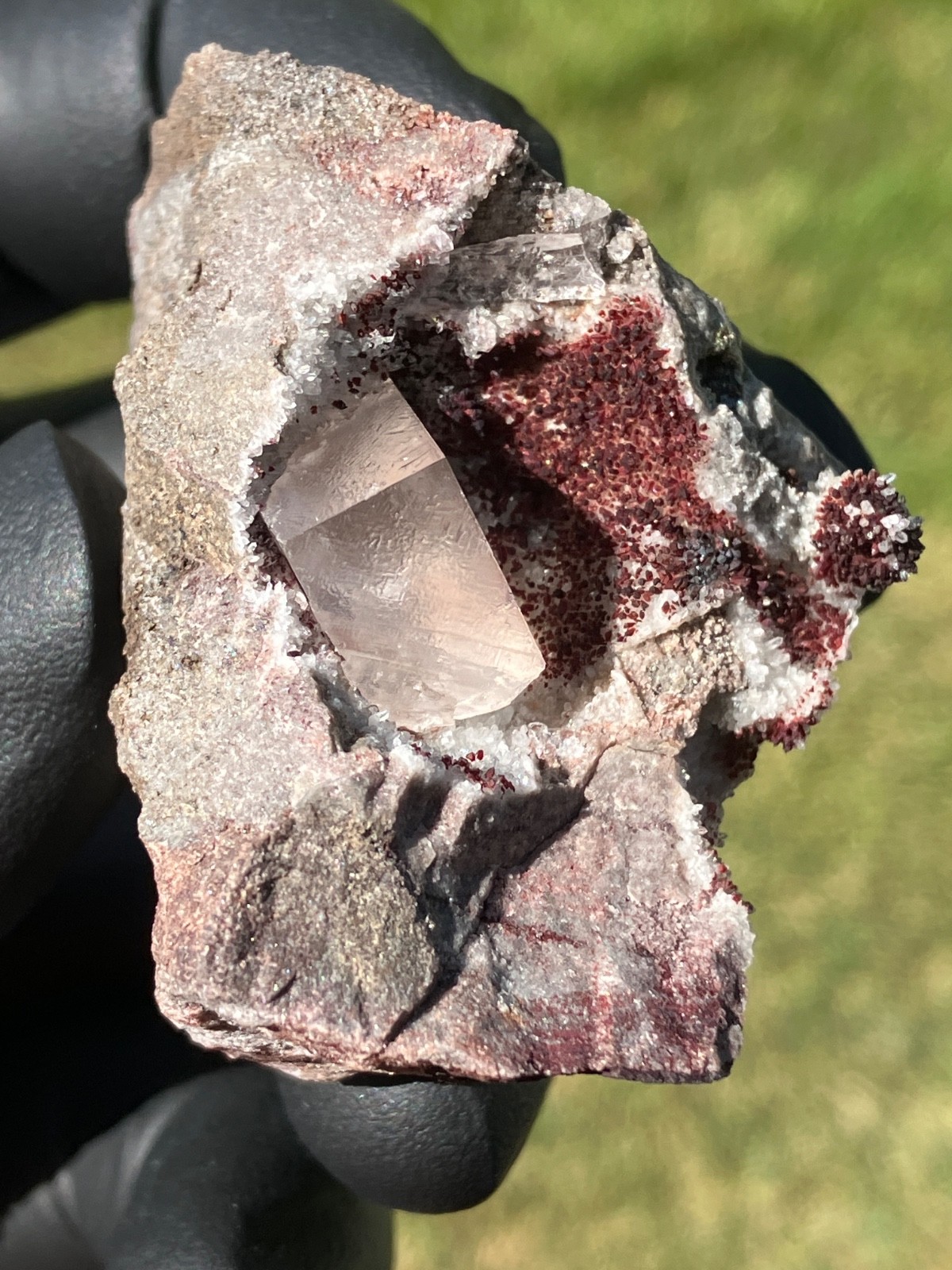 Fluorite “Red Pocket” 2007-2008 “Rare” U.V. Ojuela Mine, Mapimi, Durango, Mexico