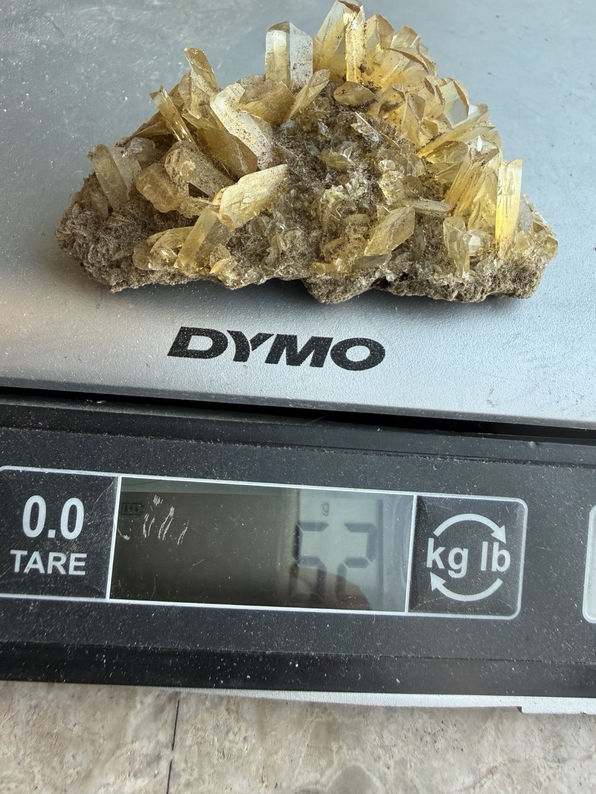 Raw Golden Honey Selenite Crystal Cluster Matrix Gypsum Mineral Specimen 62g