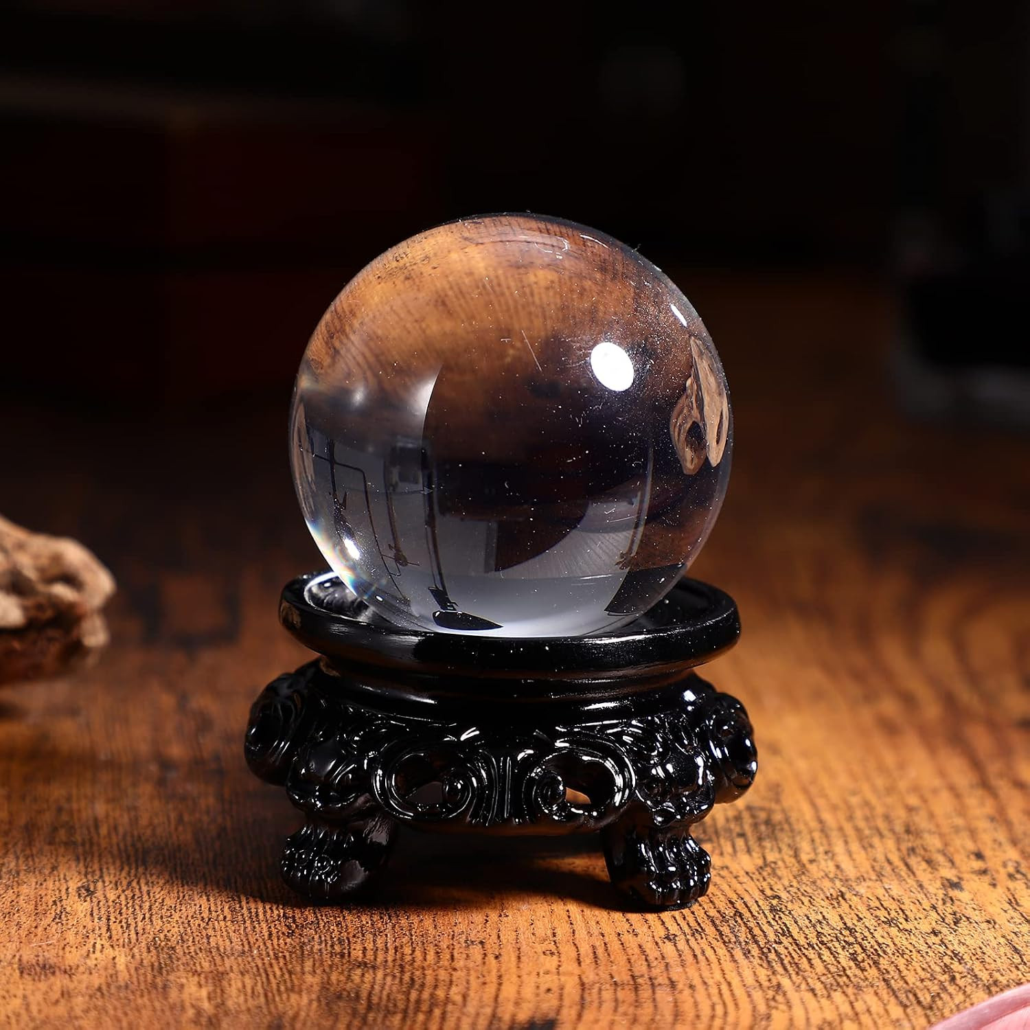 Wooden Stand for Crystal Sphere 1 Pc, 5X5X3Cm, Sphere Stand, Crystal
