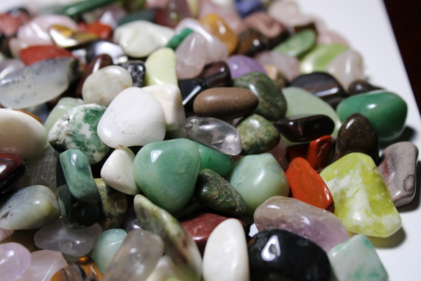 30-50 colorful Mixed Natural Assorted bulk tumbled Gem stone mix 1/4lb