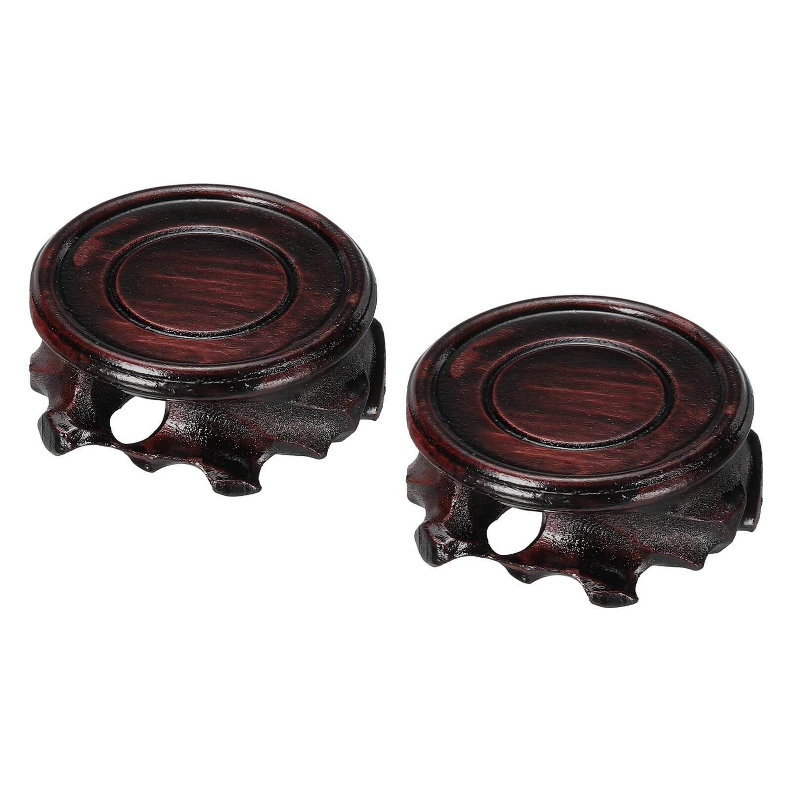 Wooden Stand Holders Displays Base 50mm Diameter Black for Vase Bonsai Stone …