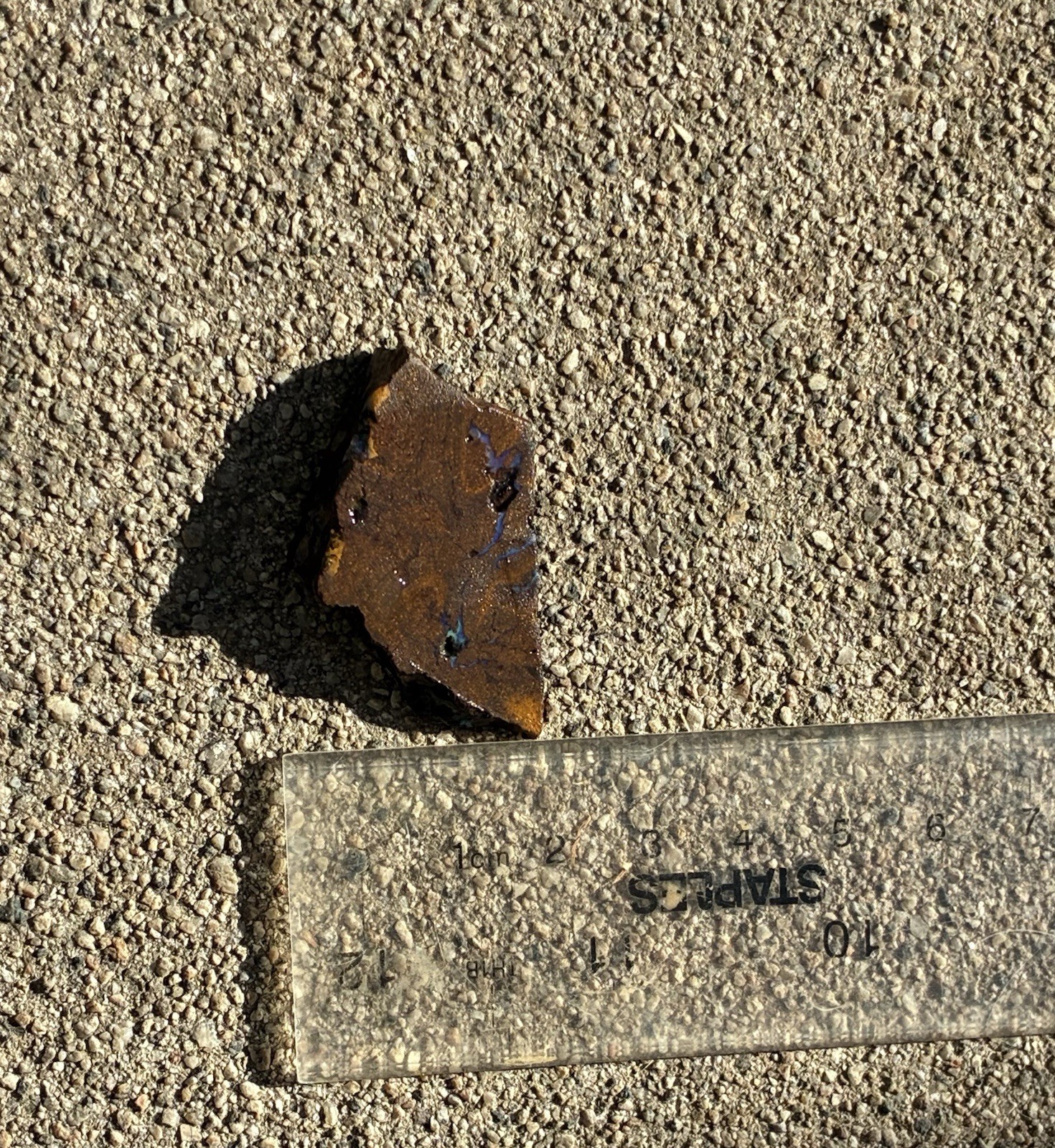 Pretty 47ct Australian Boulder Opal Rough Loose Multicolor Specimen PP