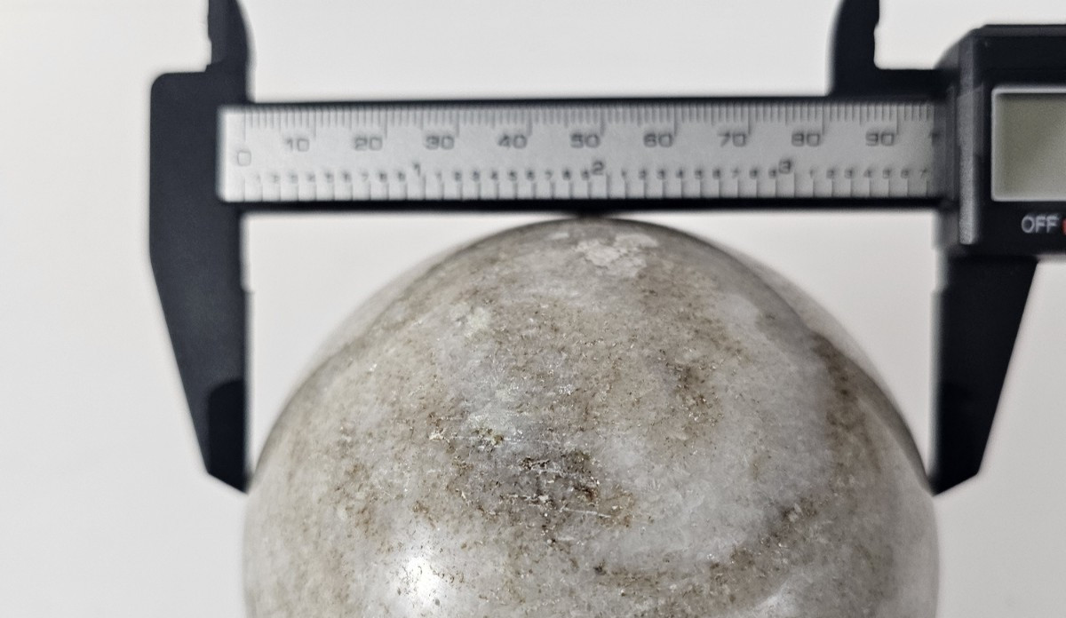 3.75” Natural Marble Granite Stone Decorative Ball Gray Paperweight Decor 3.1LB