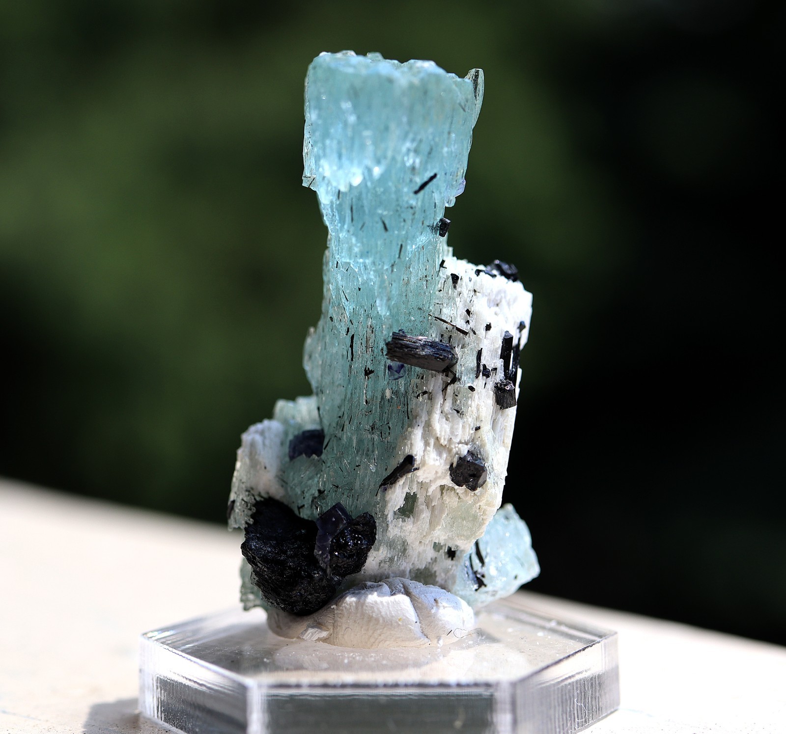 Etched Aquamarine, Schorl and Feldspar. Erongo Region, Erongo, Namibia