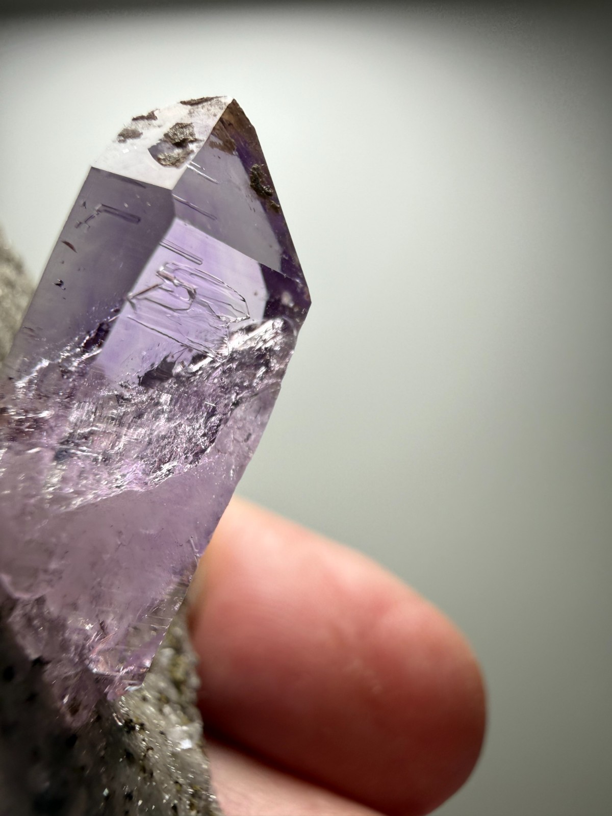 NICE single Amethyst crystal on Matrix from Veracruz, Mexico- Super Deal! $32!