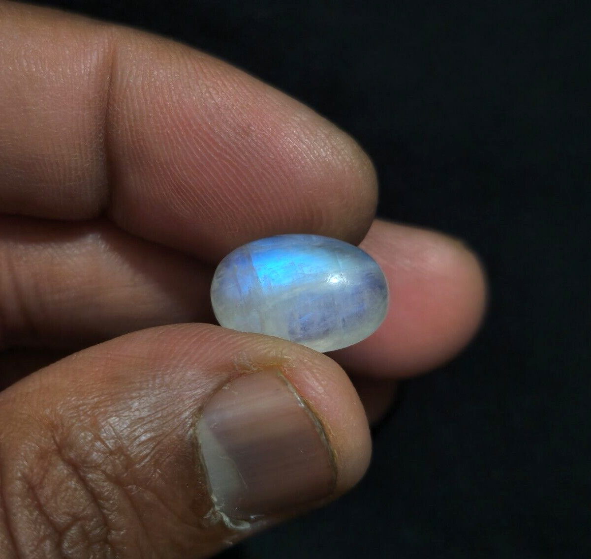 Rare Rainbow Moonstone Oval Shape Size 16.50x11x7 mm Loose Gemstone For Jewelry
