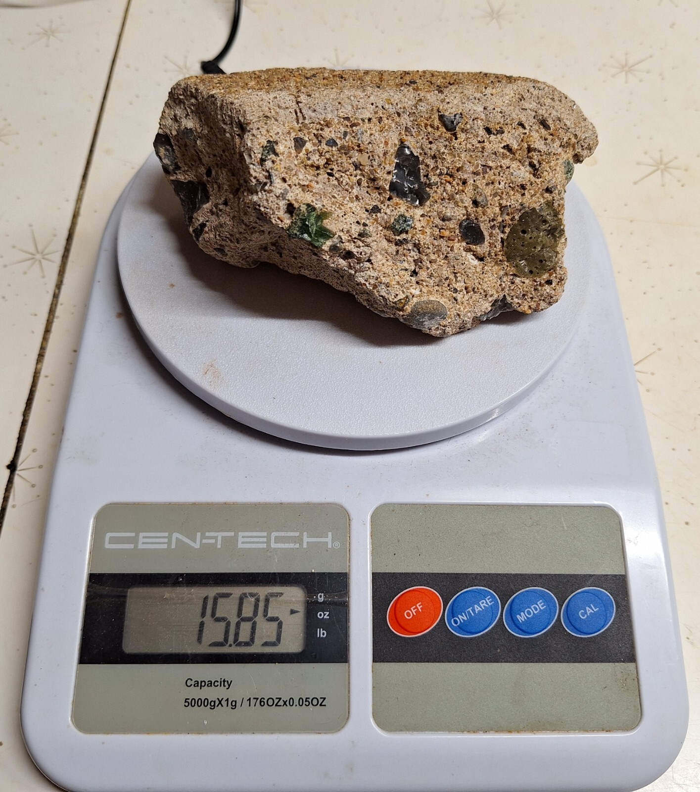 Rare Michigan Leland Blue With Frankfort Green Slag Cement Blue Green Gray Mix
