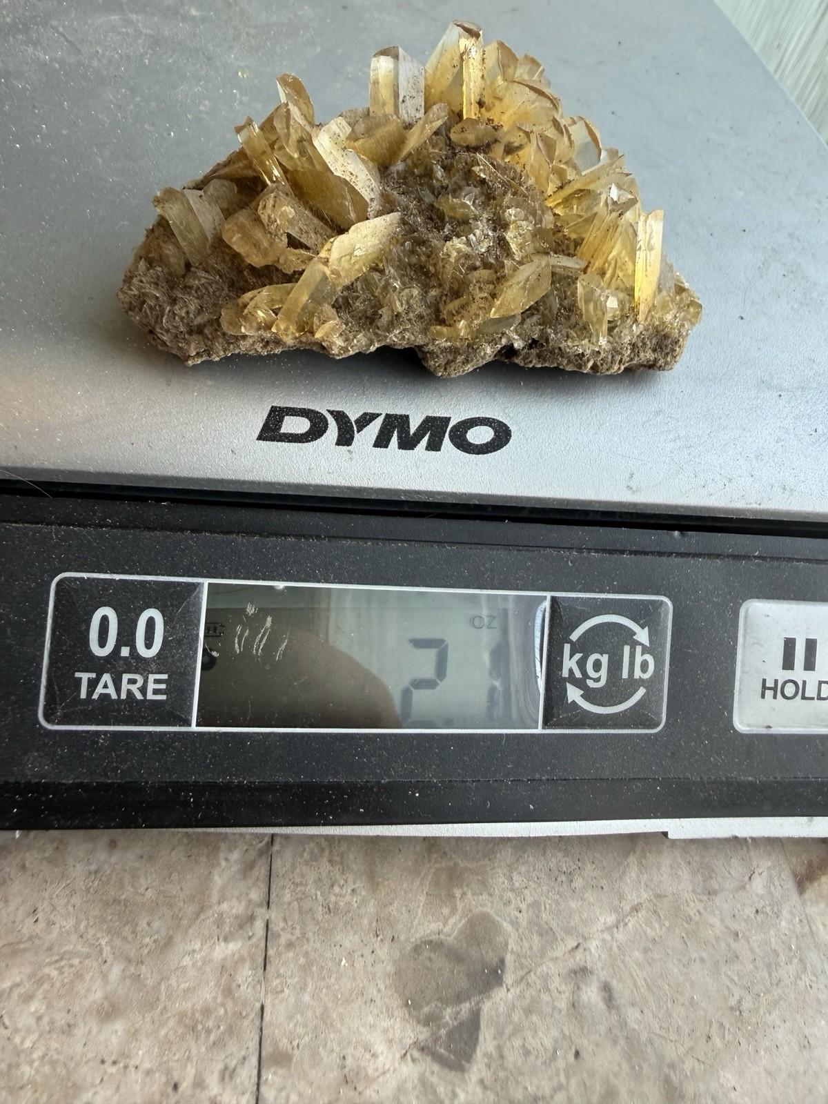Raw Golden Honey Selenite Crystal Cluster Matrix Gypsum Mineral Specimen 62g