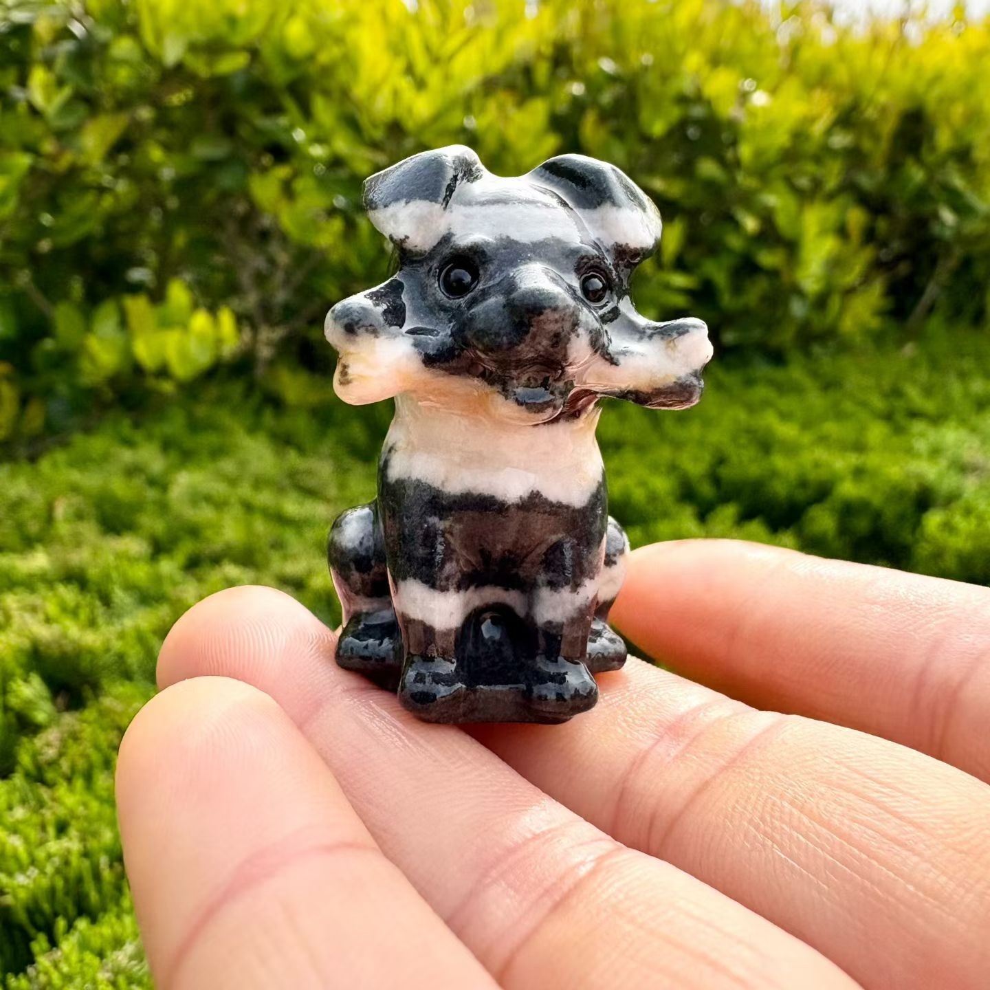 1pc Natural Mixed Quartz Carved Dog Skull crystal Reiki healing gift Decor