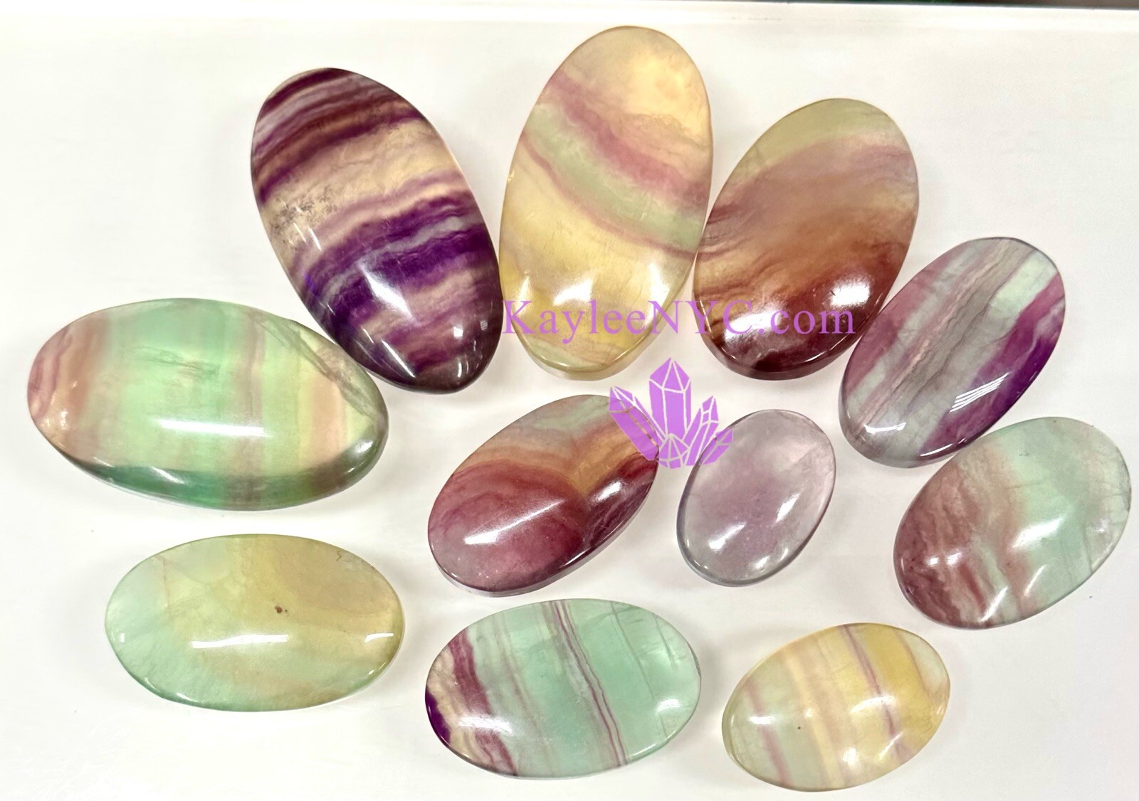 Wholesale Lot 2 Lbs Natural Fluorite Palm Stone Crystal Healing