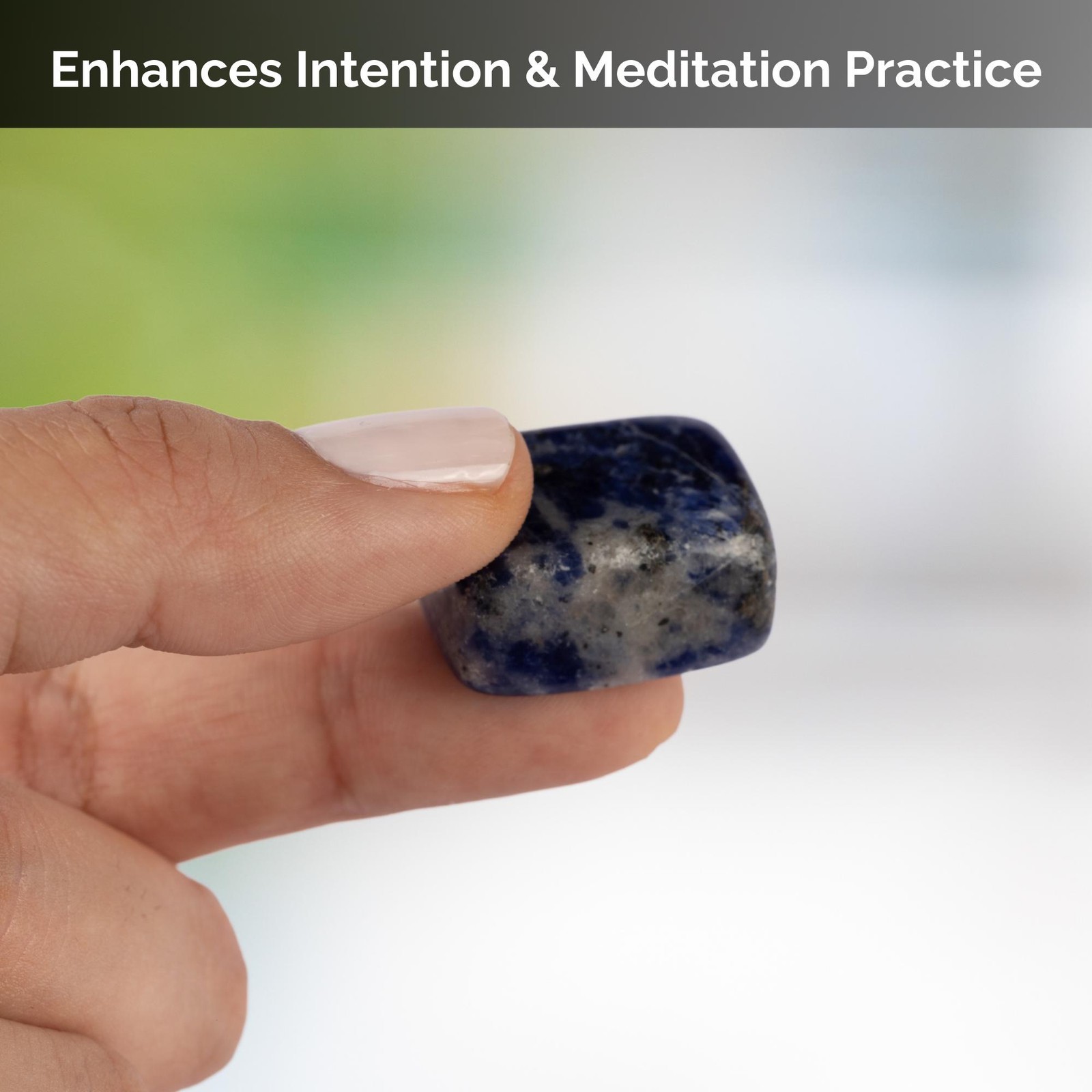 Sodalite Crystal Crystal Tumble Stone, Polished Stone for Meditation & Healing