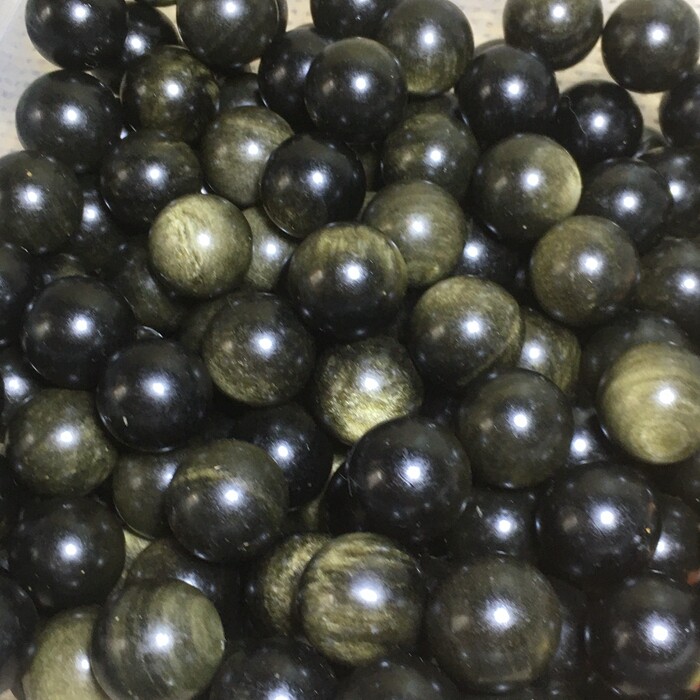 10Pcs Wholesale!NATURAL Golden BLACK Obsidian QUARTZ CRYSTAL Sphere Ball 20mm
