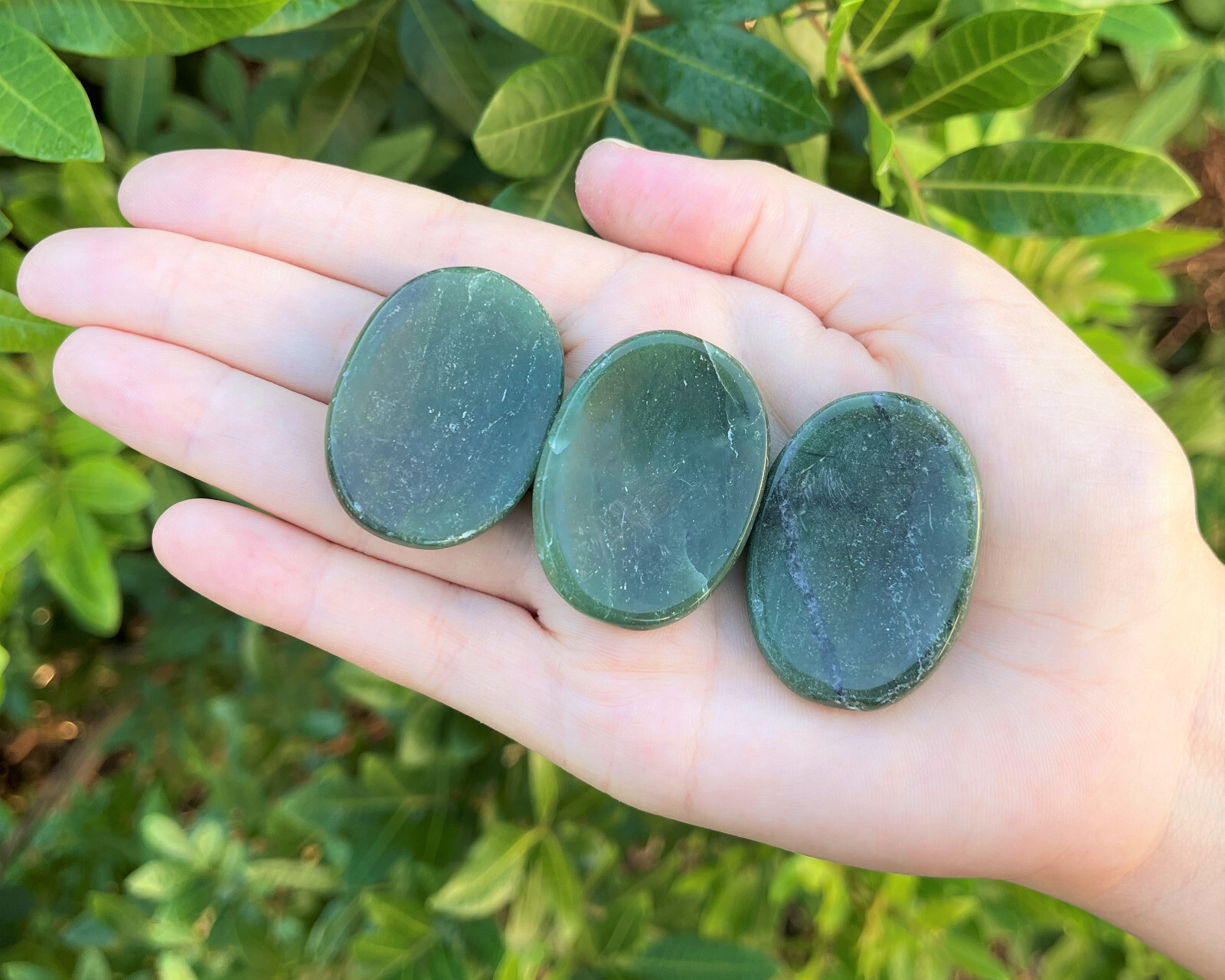 Bloodstone Worry Stone (Smooth Polished Pocket Stone, Bloodstone Palm Stone)