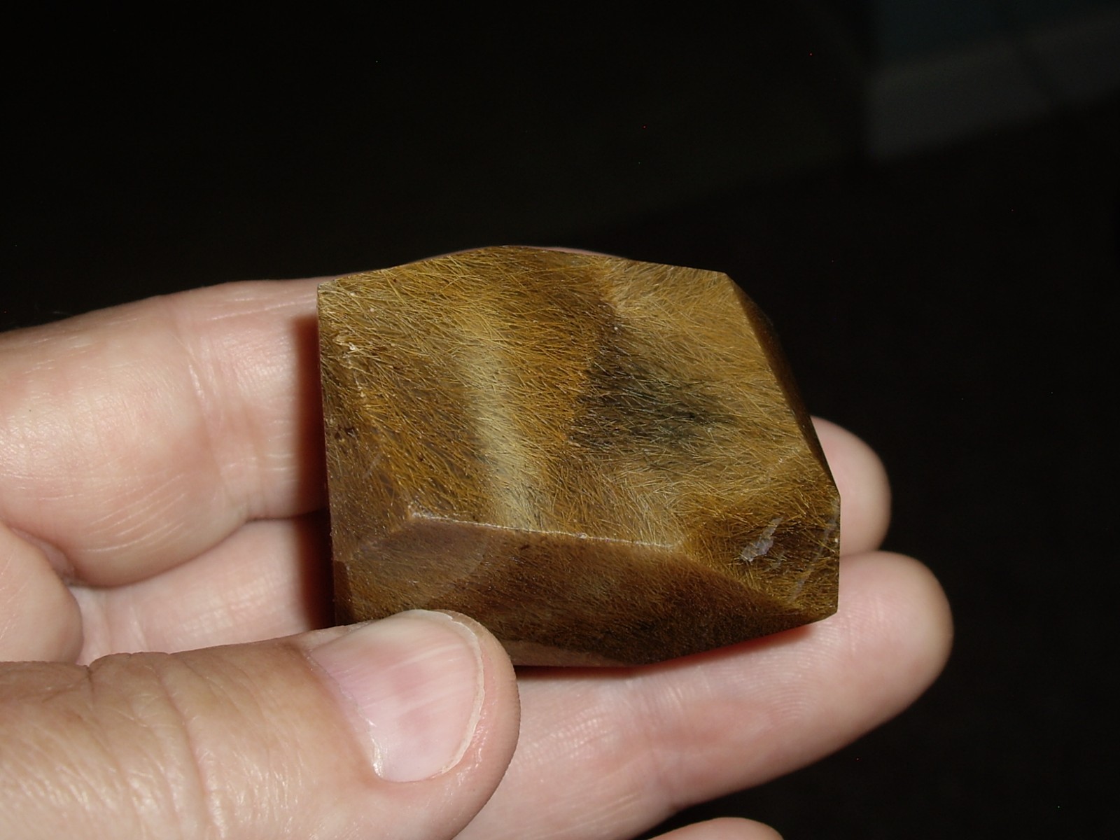 Fantastic Sagenite Agate Polished Freeform w/ Unknown Fibrous Inclusions 91.2g