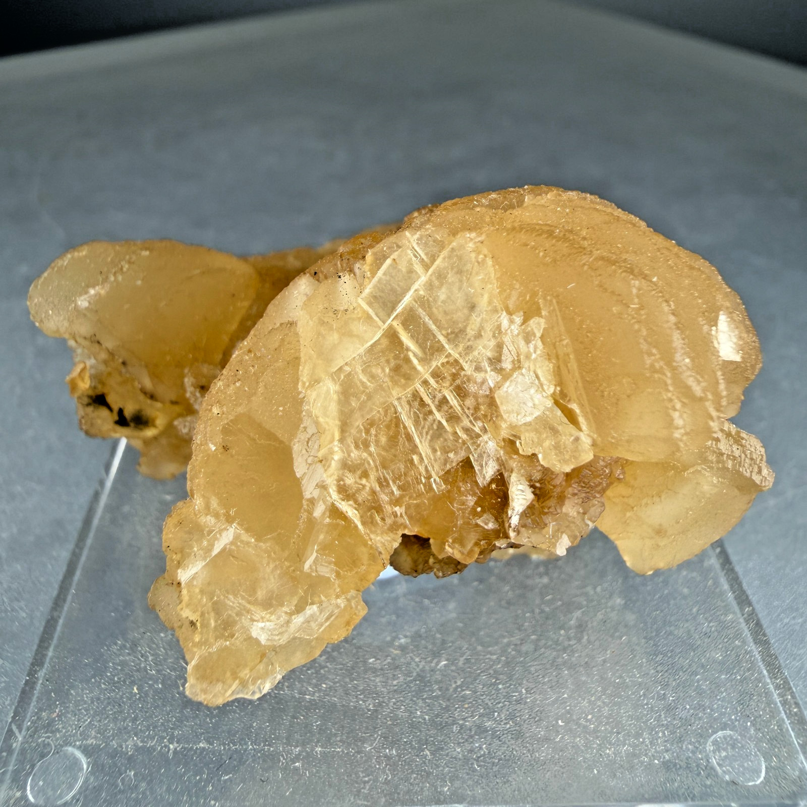 Nice Orange Calcite Crystals: Minerva No. 1 Mine, Hardin County, Illinois