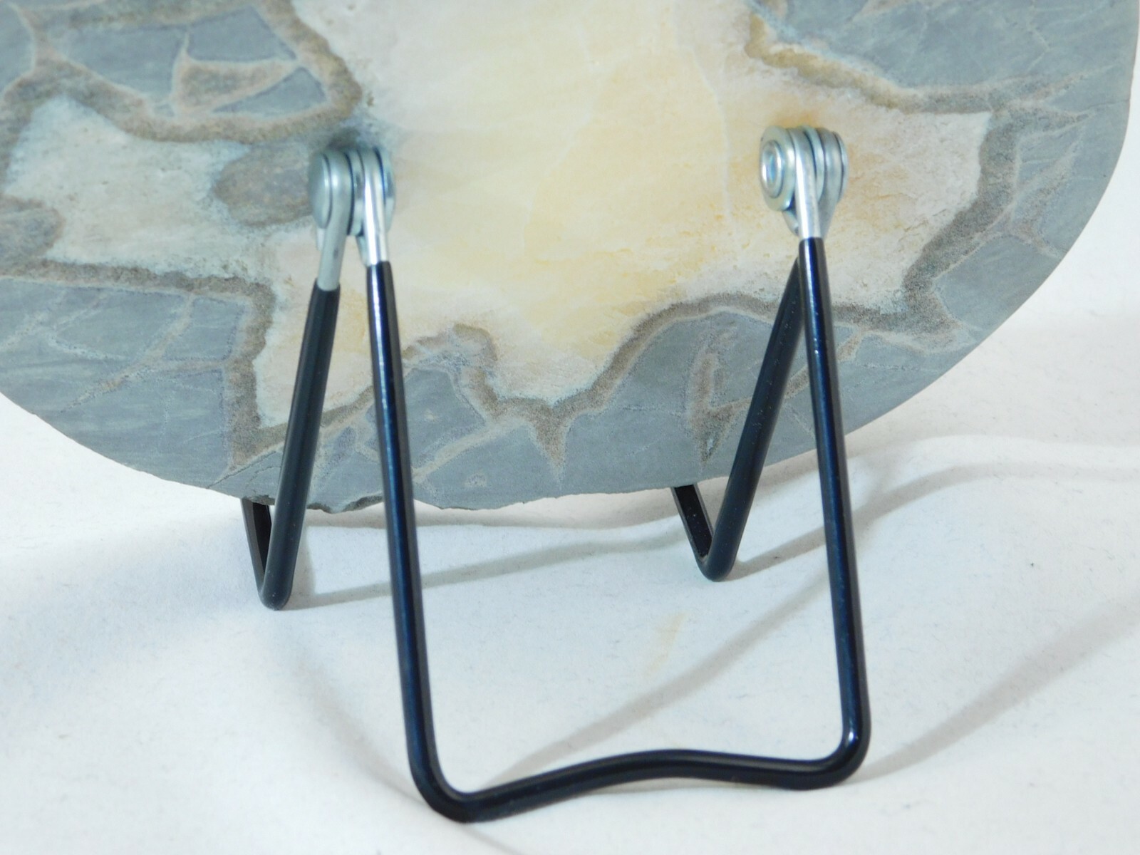 Easel Display Stand Adjustable Small Size Black Vinyl on Metal