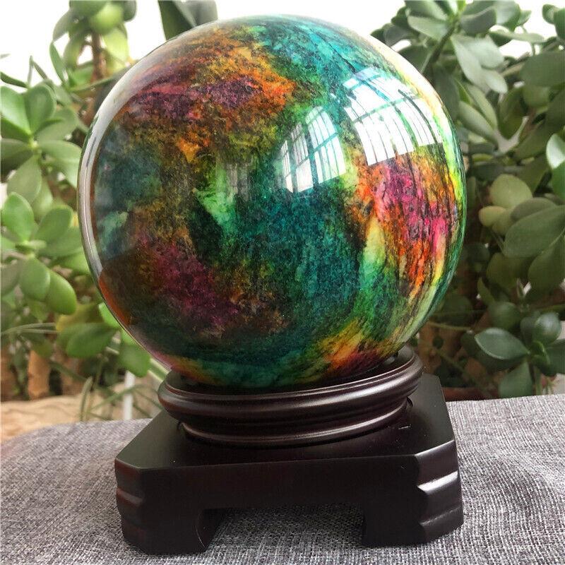 Beautiful Seven Colors Jade sphere healing -Taiwan China (12.5 LB) X9