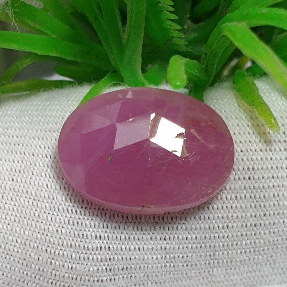 100% Natural Pink Sapphire Oval Shape 10.50×14.50 MM Slice Faceted Cut 7.35