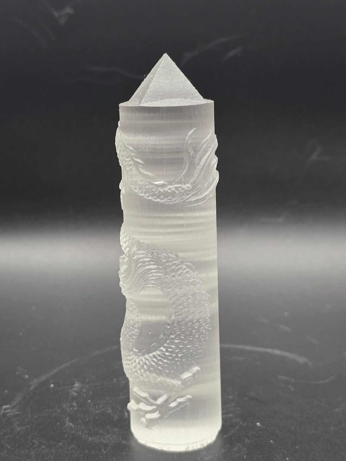 Dragon selenite tower! 4.25 inches tall, 4 ounces