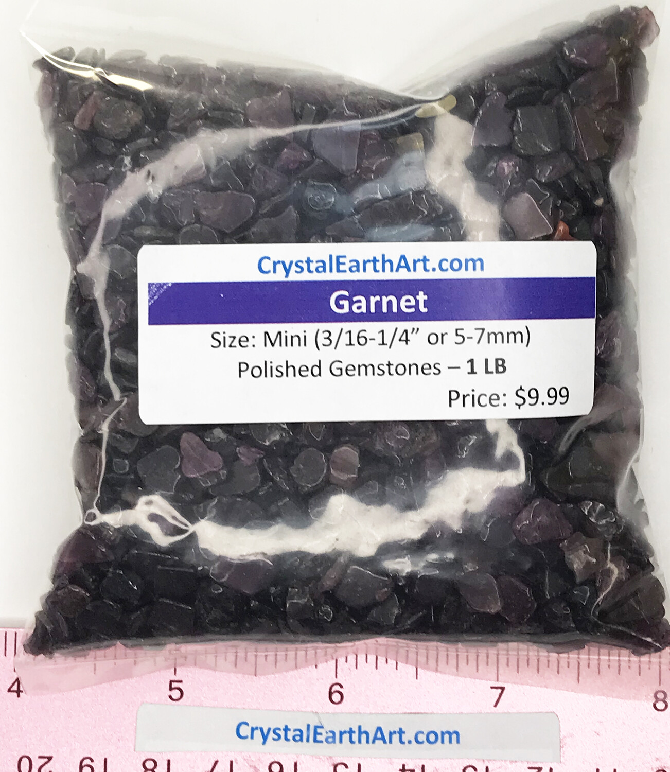 Garnet purple polished Mini ( size 3/16″ to 1/4″ or 5-7mm) 1 lb