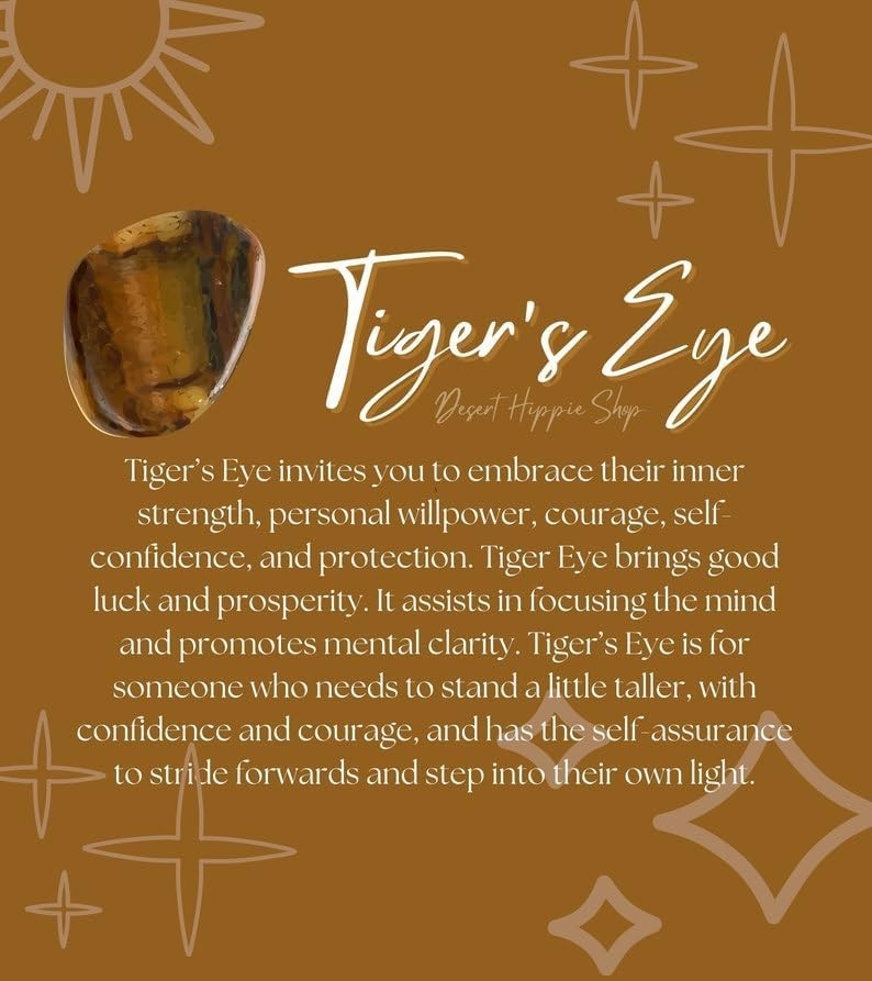 Tiger’s Eye Raw Crystals – 1.25-2.0″ Large Natural Healing Stones, Rough Crystal