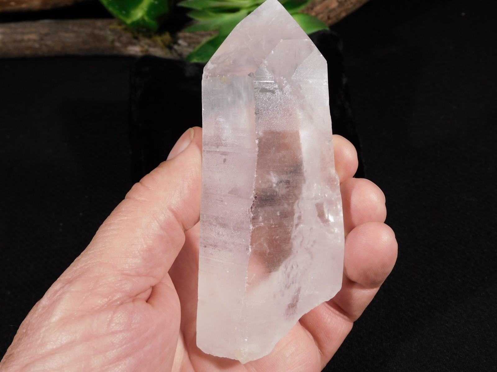 Larger! Very Nice and Natural LEMURIAN Quartz Crystal Brazil 235gr