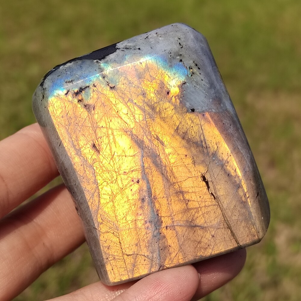 AAA+Natural Labradorite Quartz Crystal Spectrolite Mineral Specimen Healing 283g